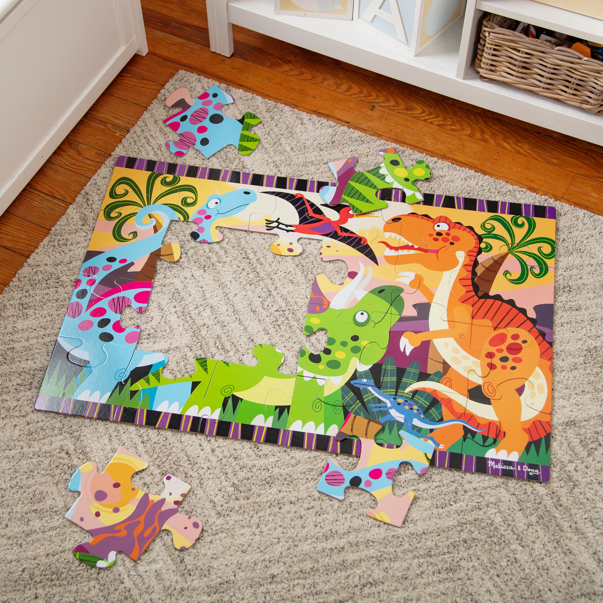 Melissa & Doug Dinosaur Dawn Floor Puzzle - 24 Pieces - Image 9