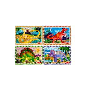 Melissa & Doug Wooden Jigsaw Puzzles in a Box - Dinosaurs