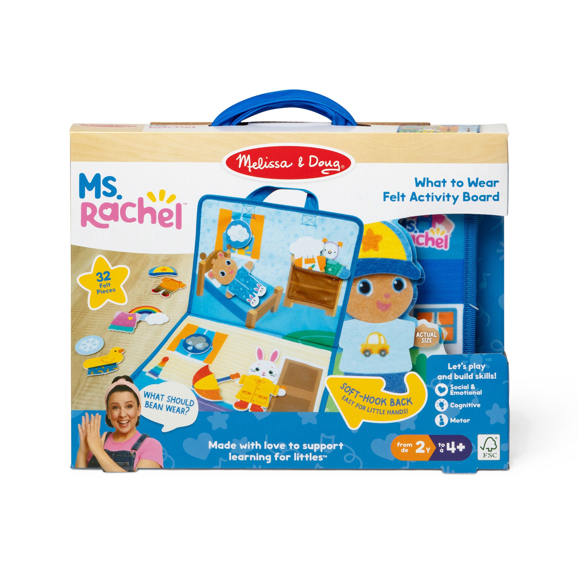 Melissa & Doug Ms. Rachel Water WOW! Color-Reveal Pad What to Wear Felt Activity Board - Image 3