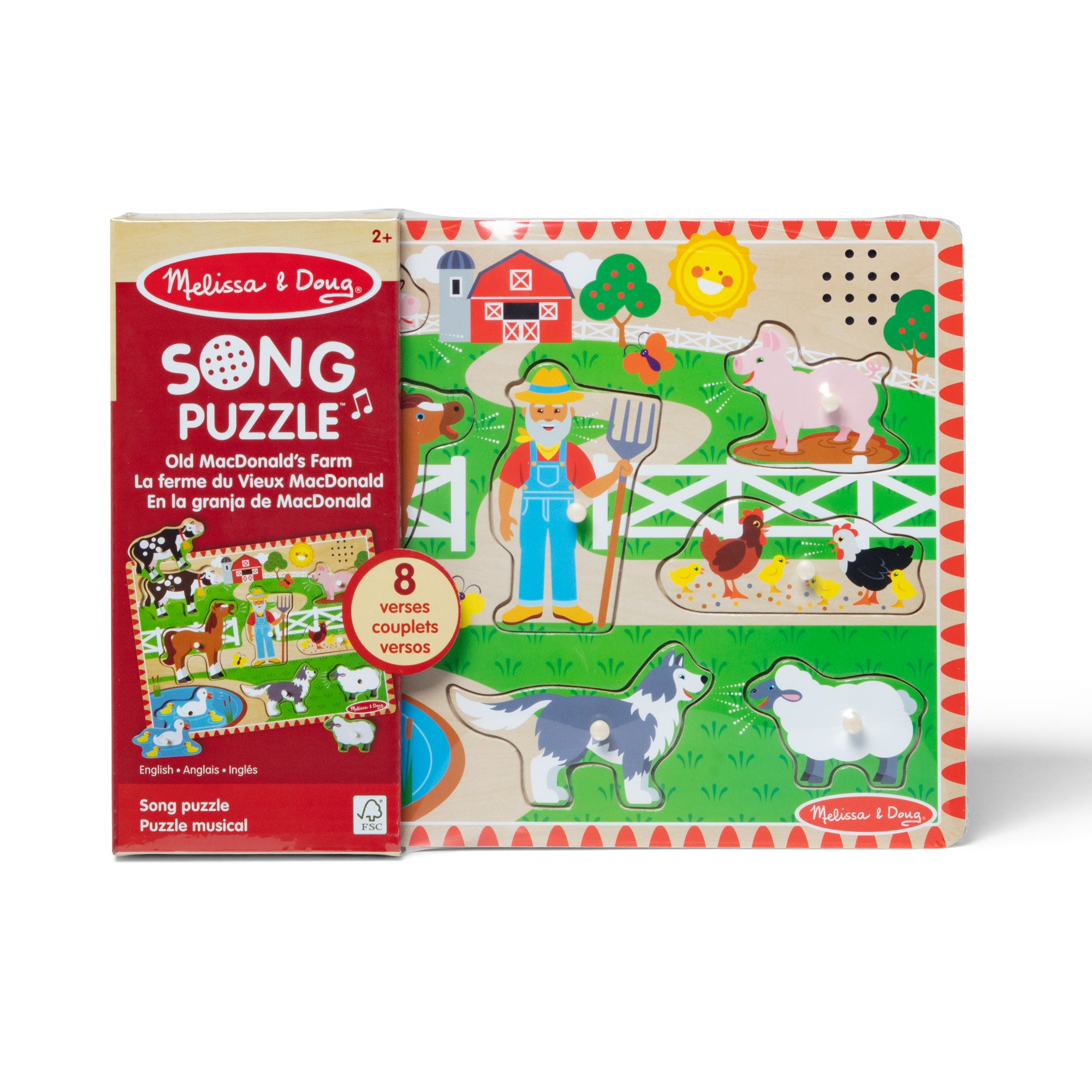 Melissa & Doug Old MacDonald's Farm Song Puzzle - 8 Pieces - Image 3