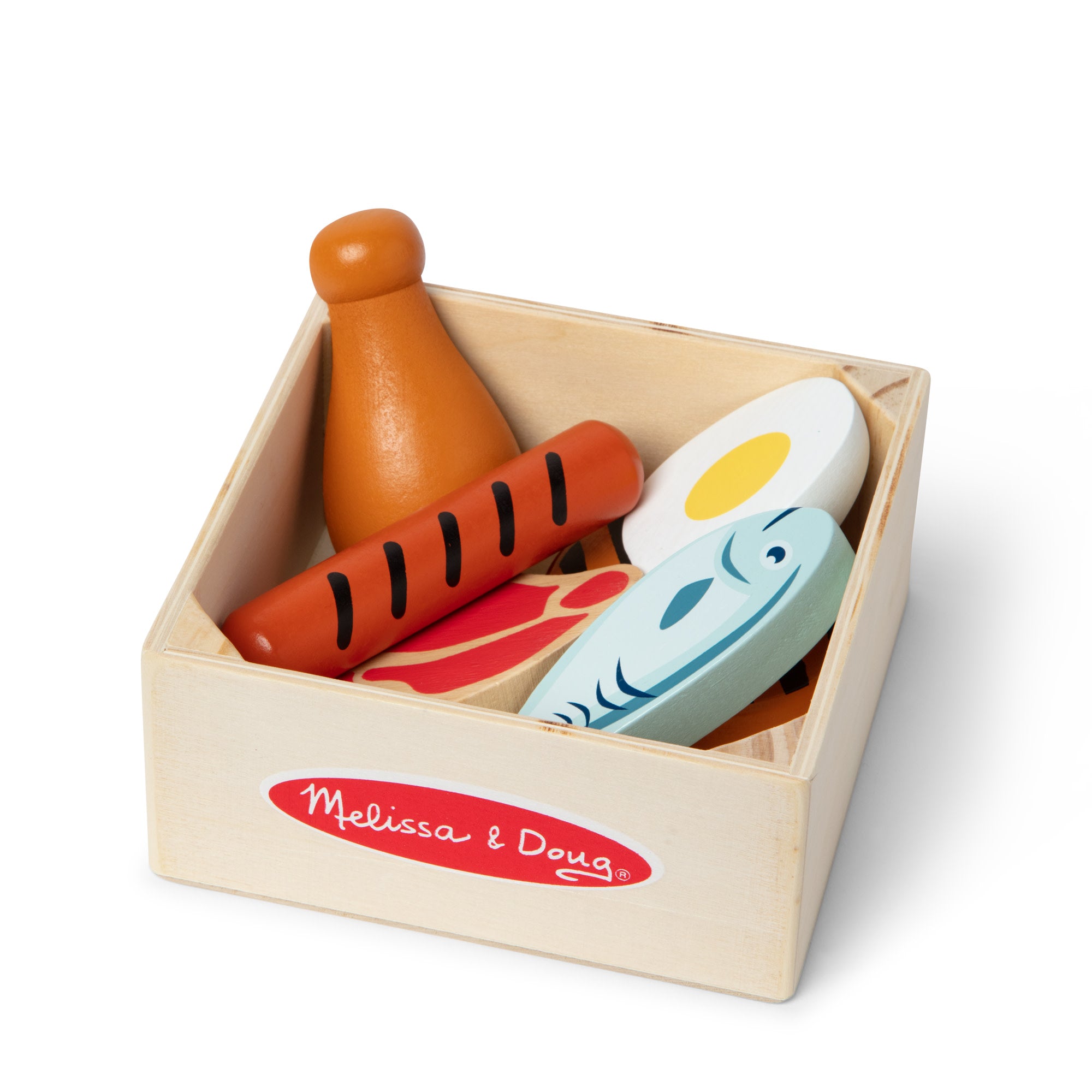 Melissa & Doug Wooden Food Groups Play Set - Protein - Image 9
