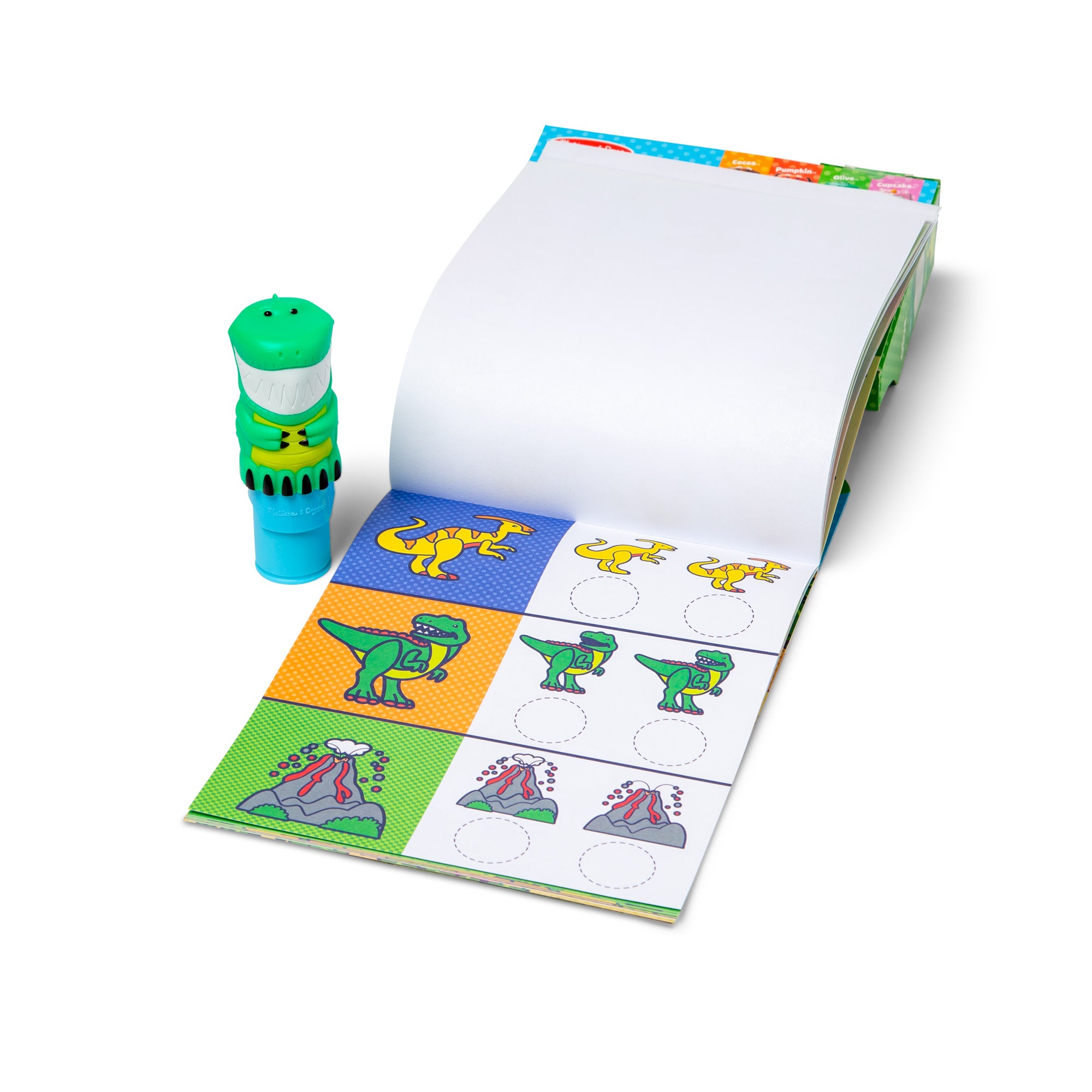Melissa & Doug Sticker WOW!? Dinosaur Bundle: Activity Pad & Sticker Stamper + Mini Activity Pad and 200 Refill Stickers - Image 4