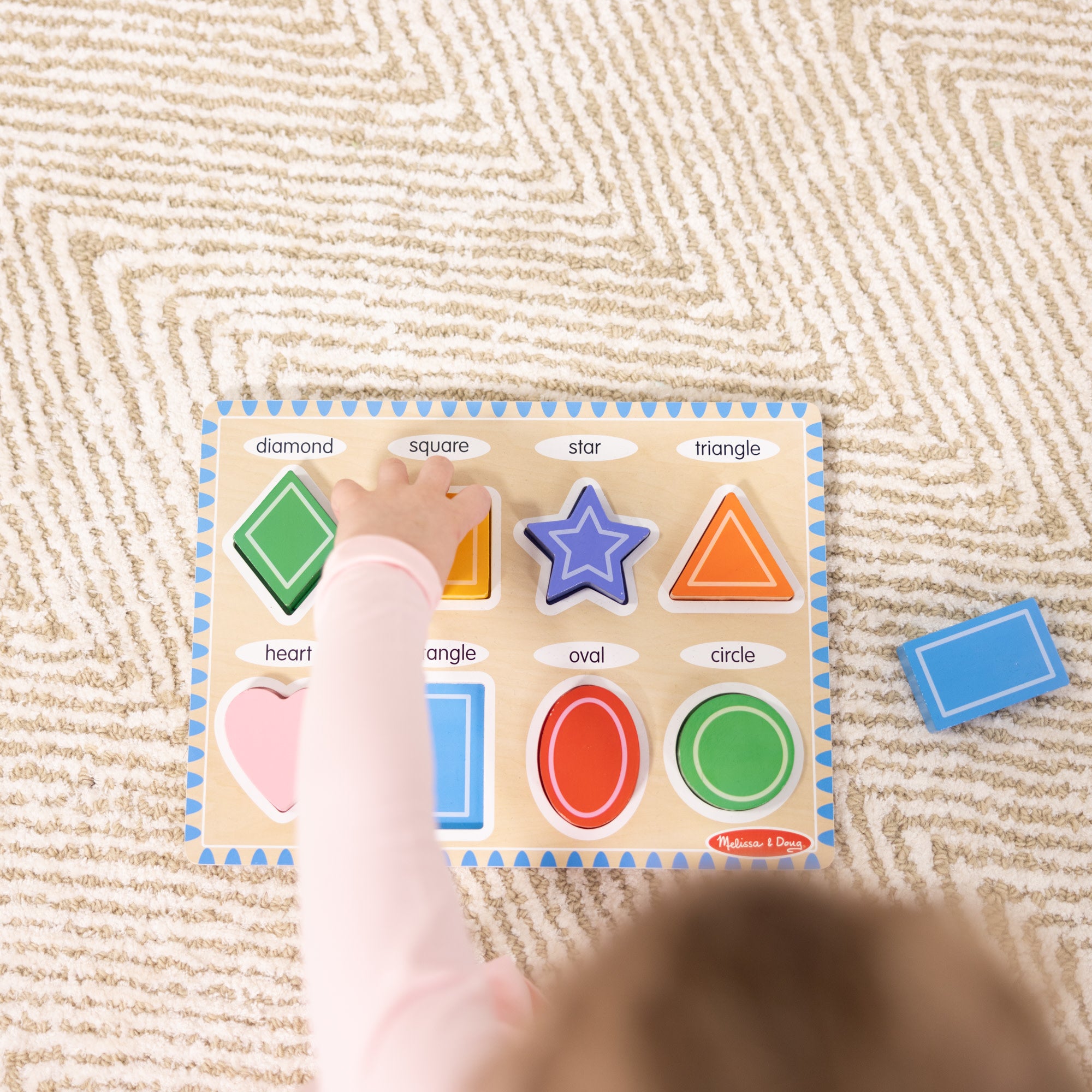 Melissa & Doug Shapes Chunky Puzzle - 8 Pieces - Image 8
