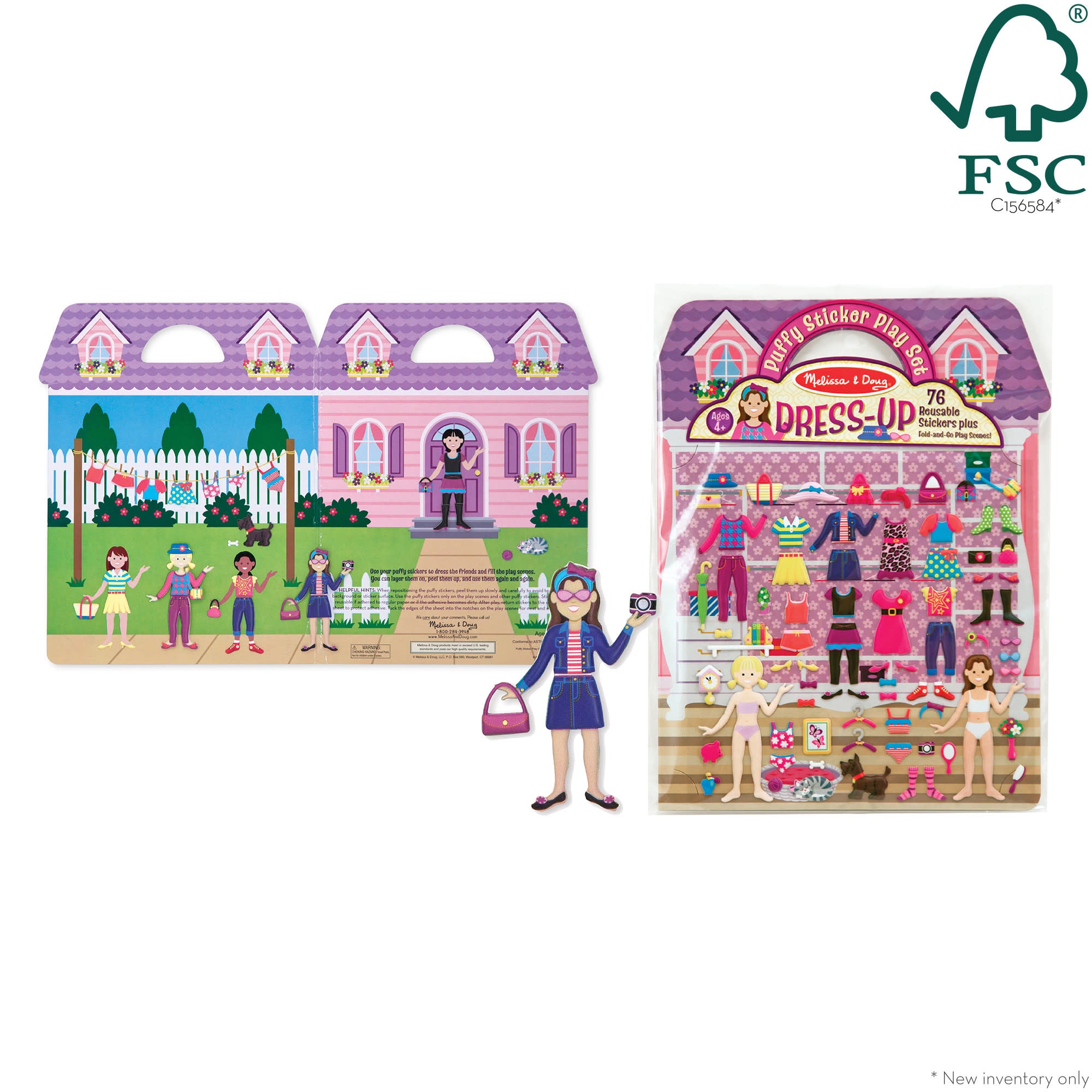 Melissa & Doug Puffy Sticker Activity Book - Dress-Up - Image 3