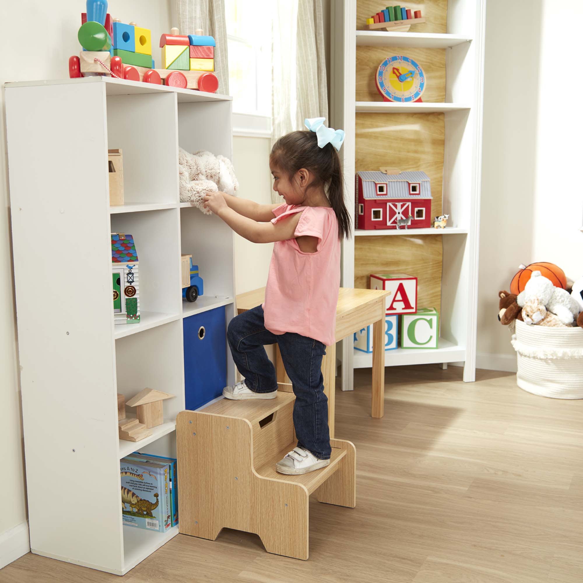 Melissa & Doug Wooden Step Stool - Natural - Image 5