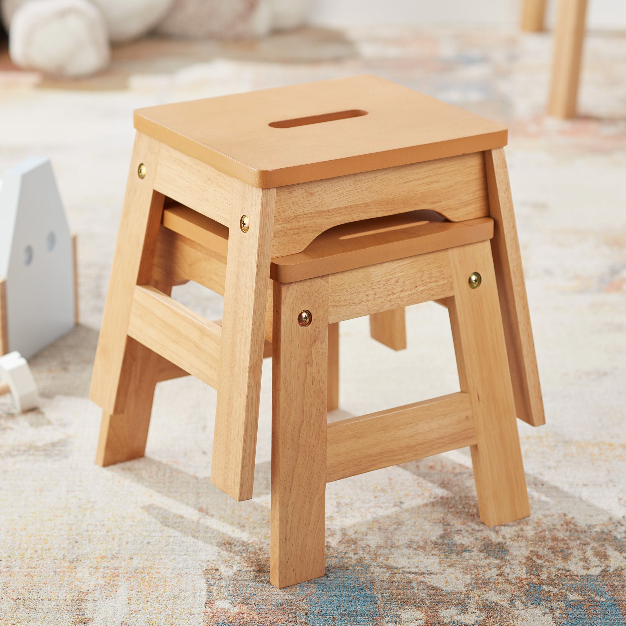 Melissa & Doug Wooden Stools ?C Set of 2 - Image 2