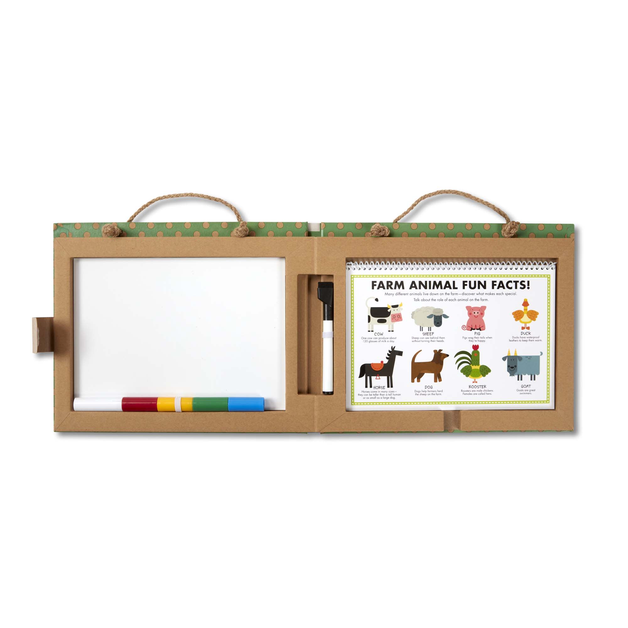 Melissa & Doug Natural Play: Play, Draw, Create Reusable Drawing & Magnet Kit ?C Farm - Image 9