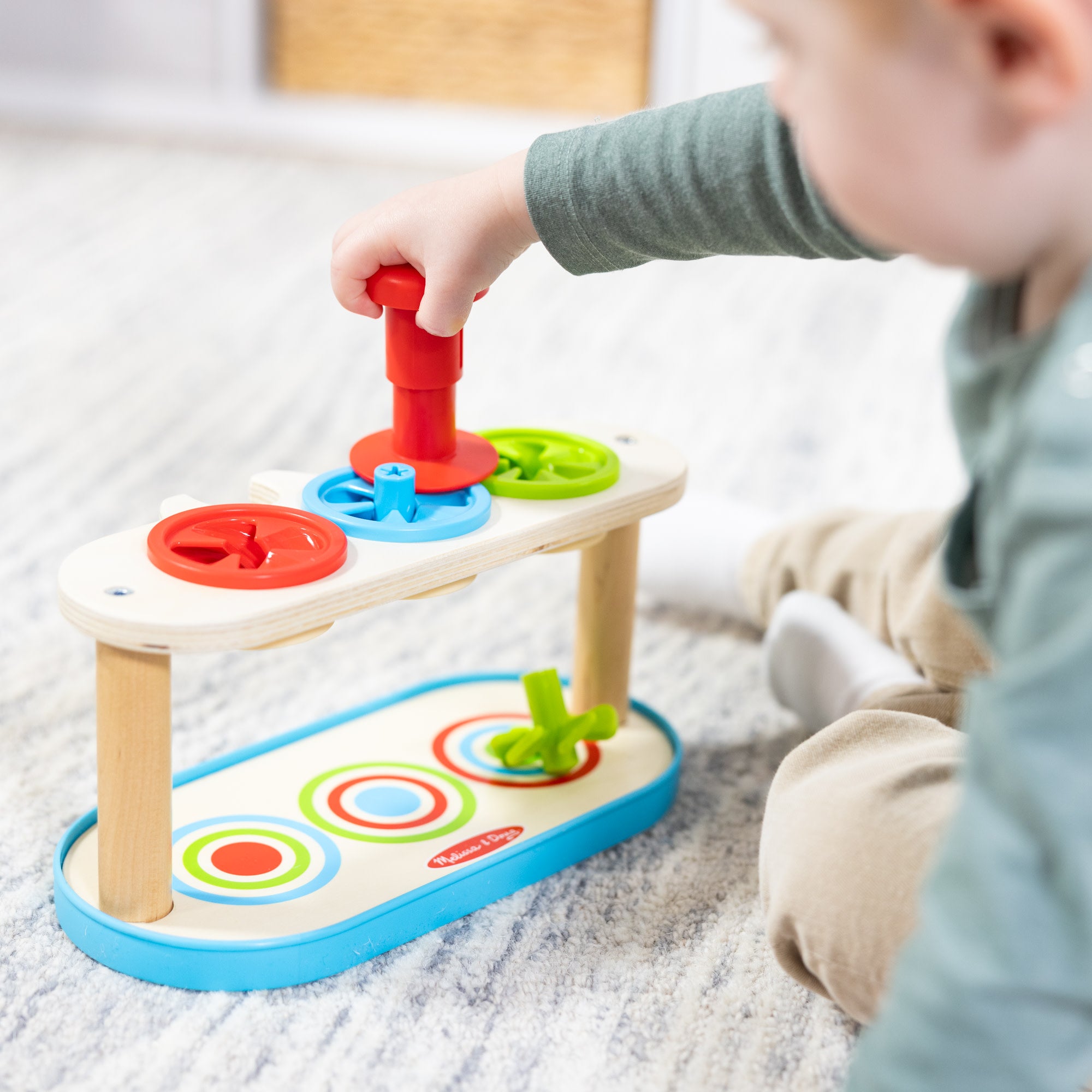 Melissa & Doug Match & Push Spinning Tops - Image 8