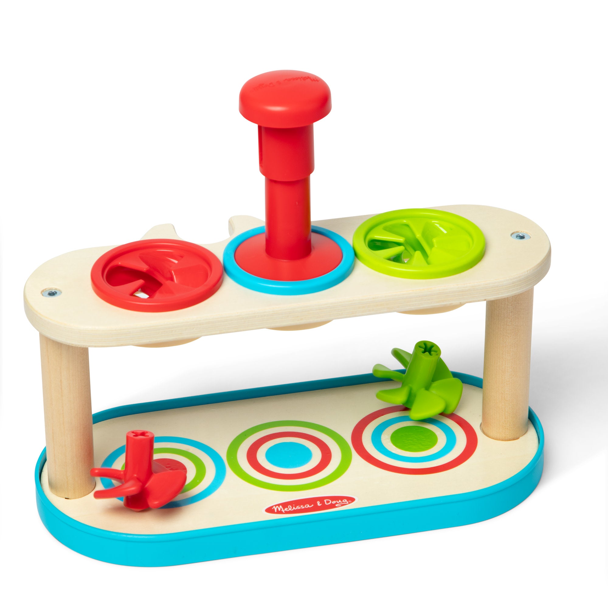 Melissa & Doug Match & Push Spinning Tops - Image 4