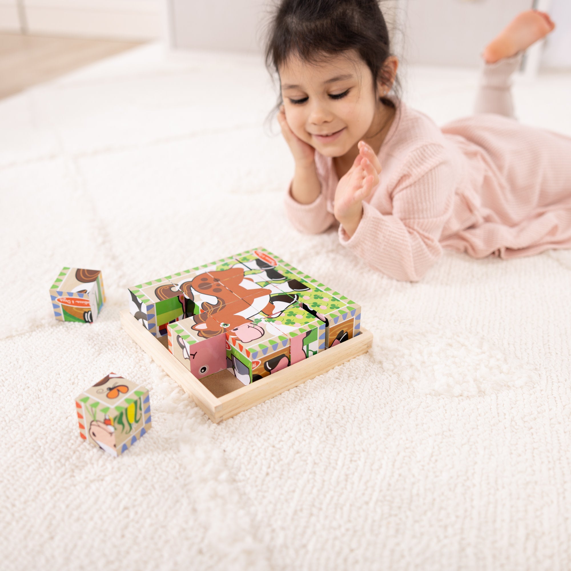 Melissa & Doug Farm Cube Puzzle - 16 Pieces - Image 5