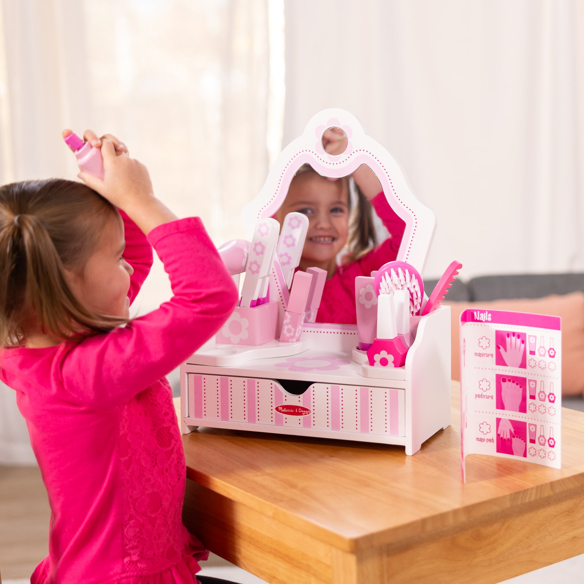 Melissa & Doug Wooden Beauty Salon Play Set - Image 7
