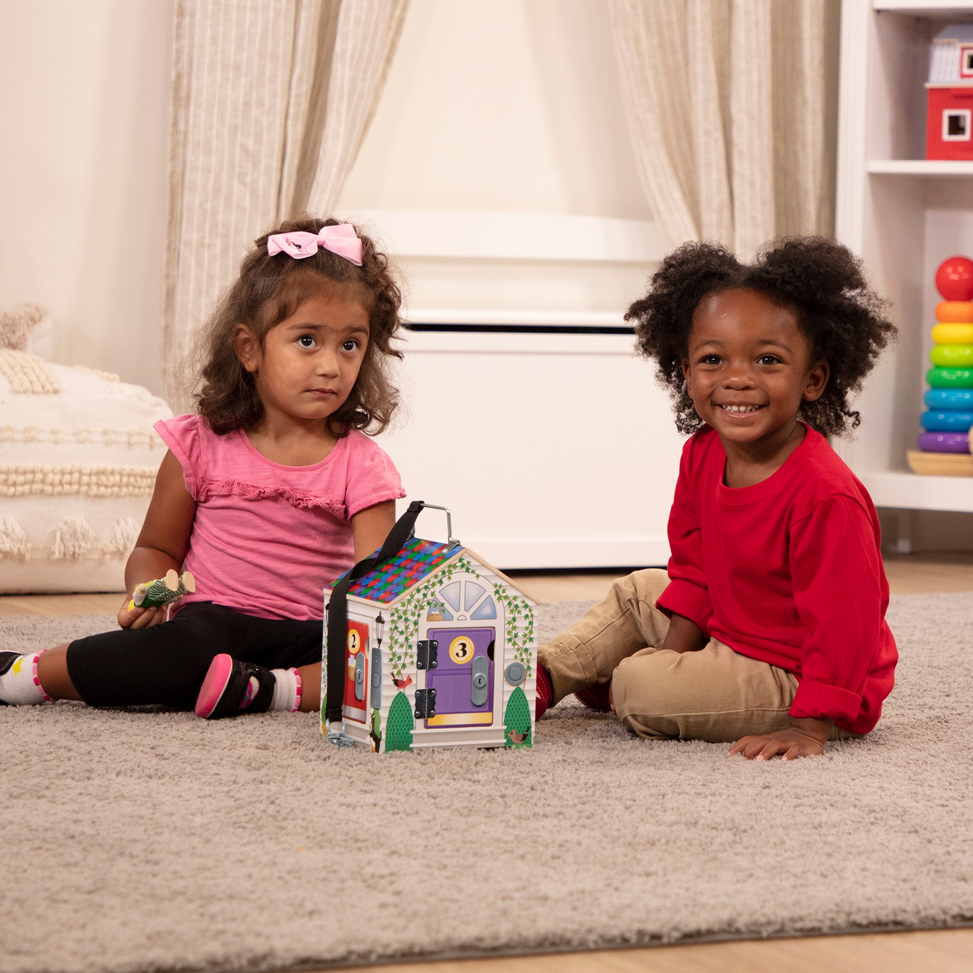 Melissa & Doug Wooden Doorbell House - Image 6