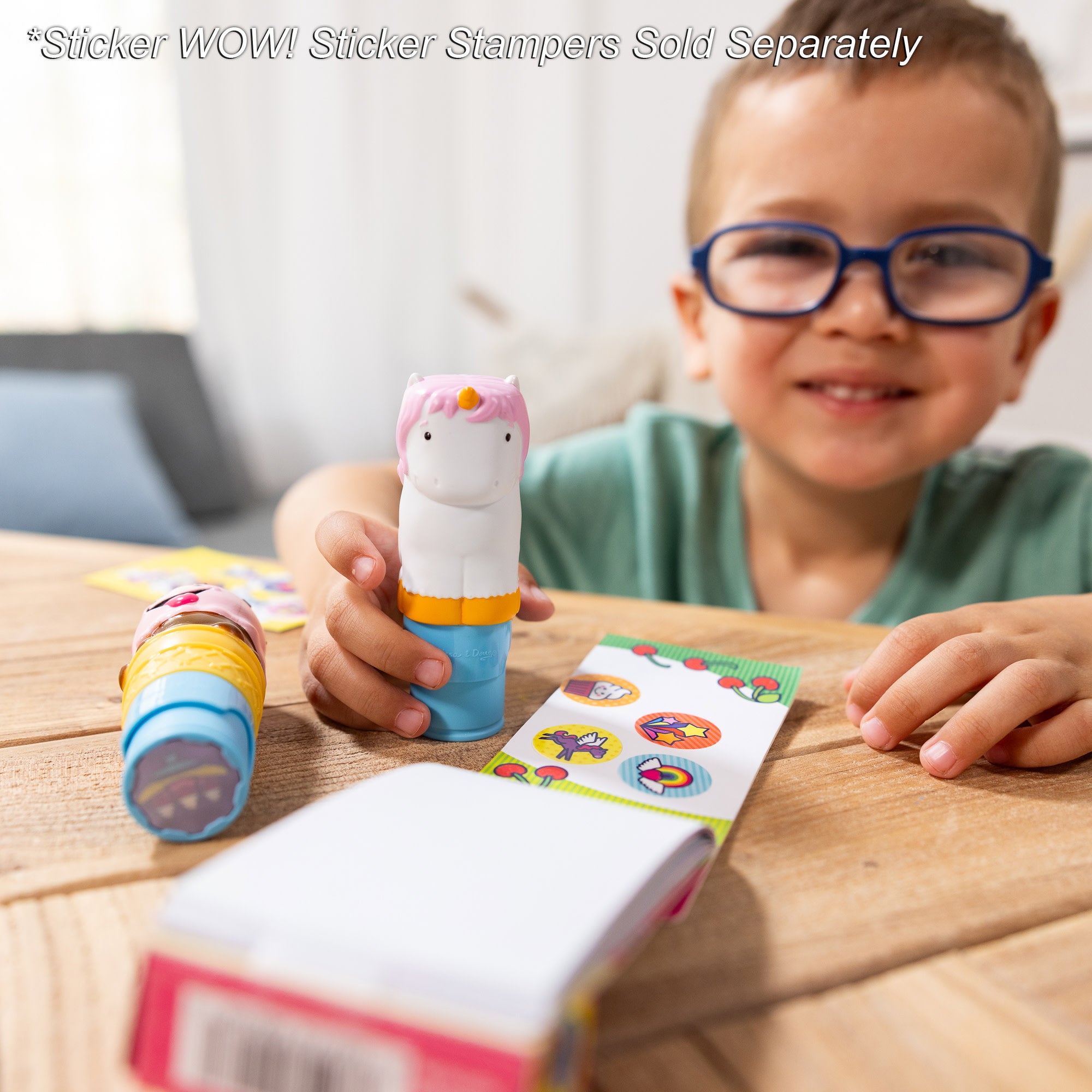 Melissa & Doug Sticker WOW!? Mini Activity Pad & Refill Stickers - Favorite Things (200+ Stickers, Stamper Not Included) - Image 7