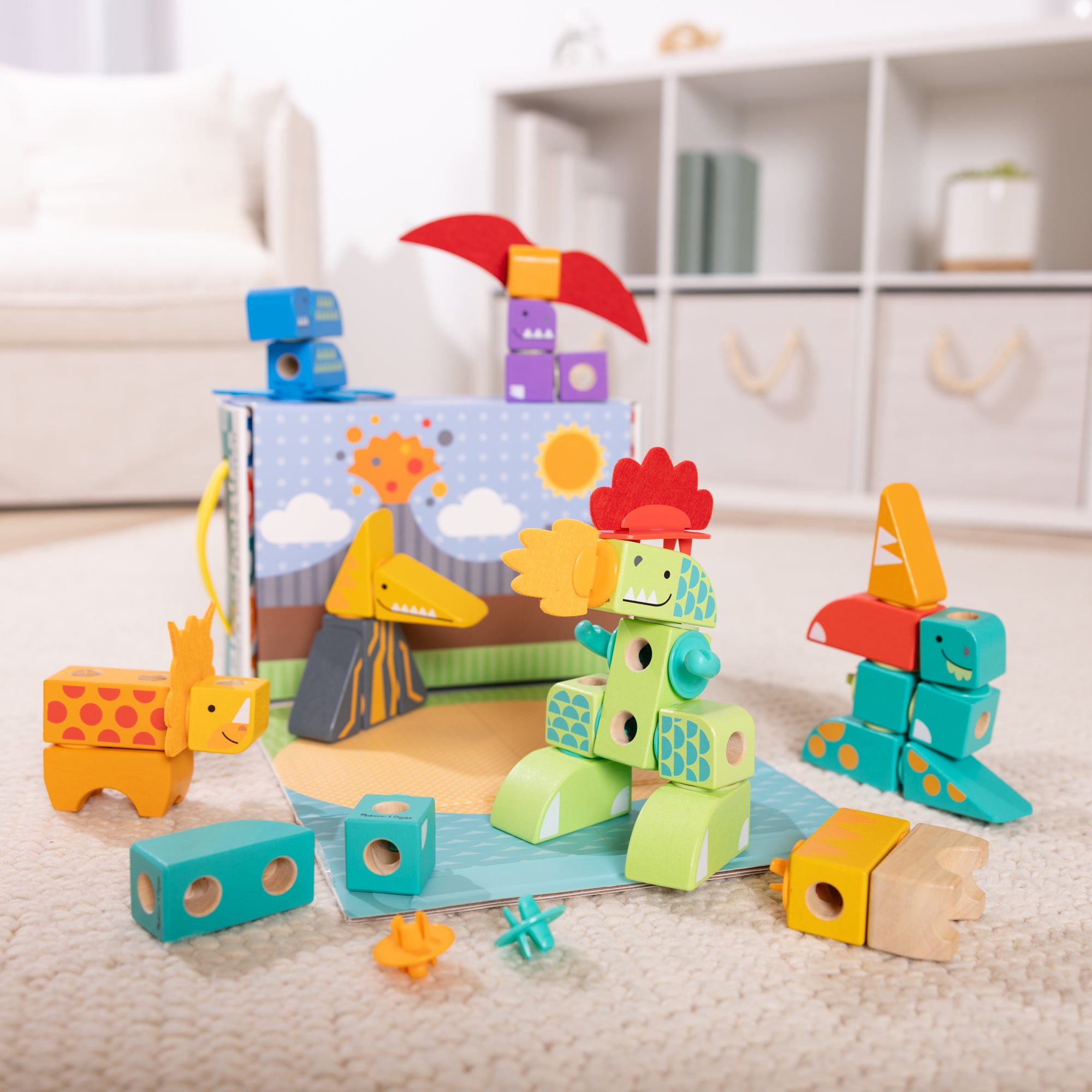 Melissa & Doug Blockables? Dinosaur Play Set - Image 9