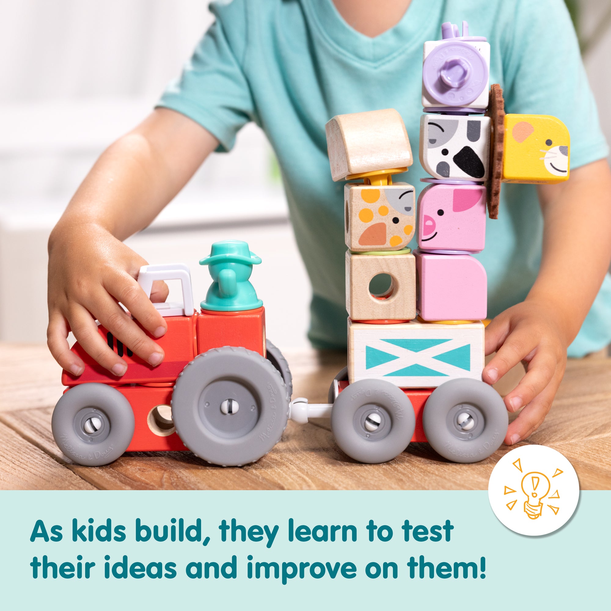 Melissa & Doug Blockables? Farm Play Set - Image 4