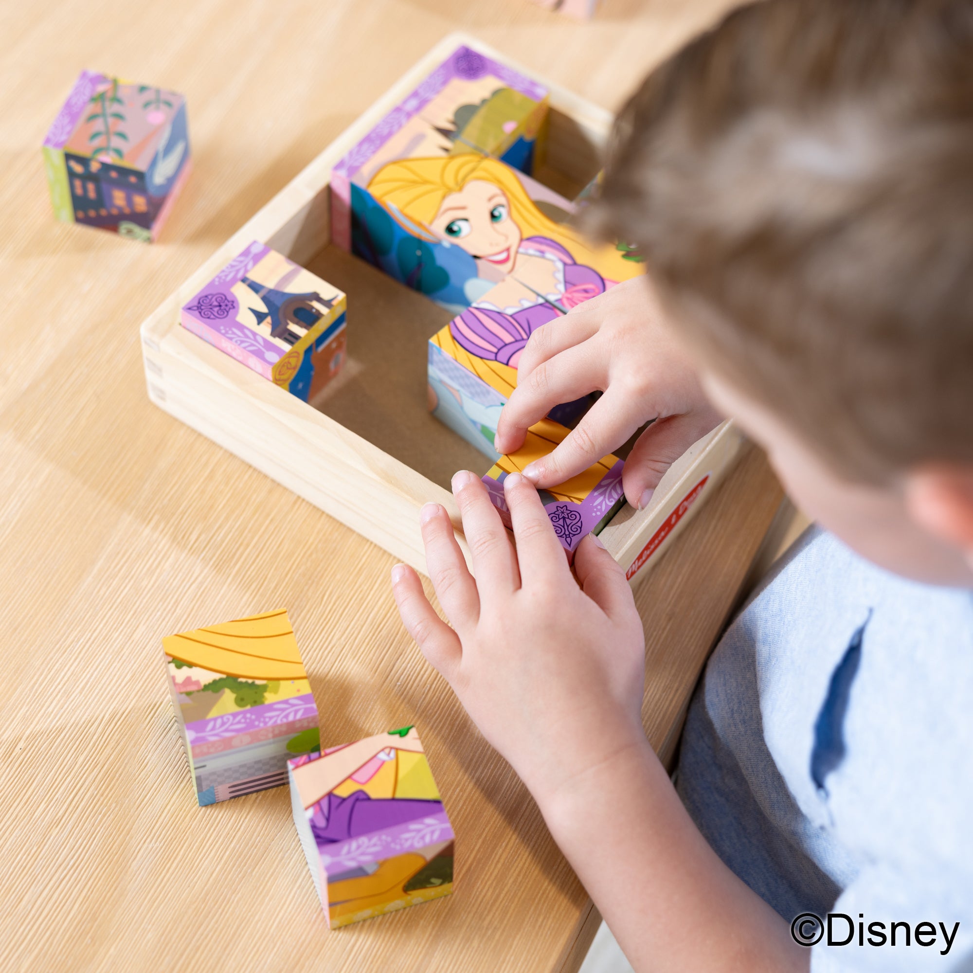Melissa & Doug Disney Princess Wooden Cube Puzzle - Image 6