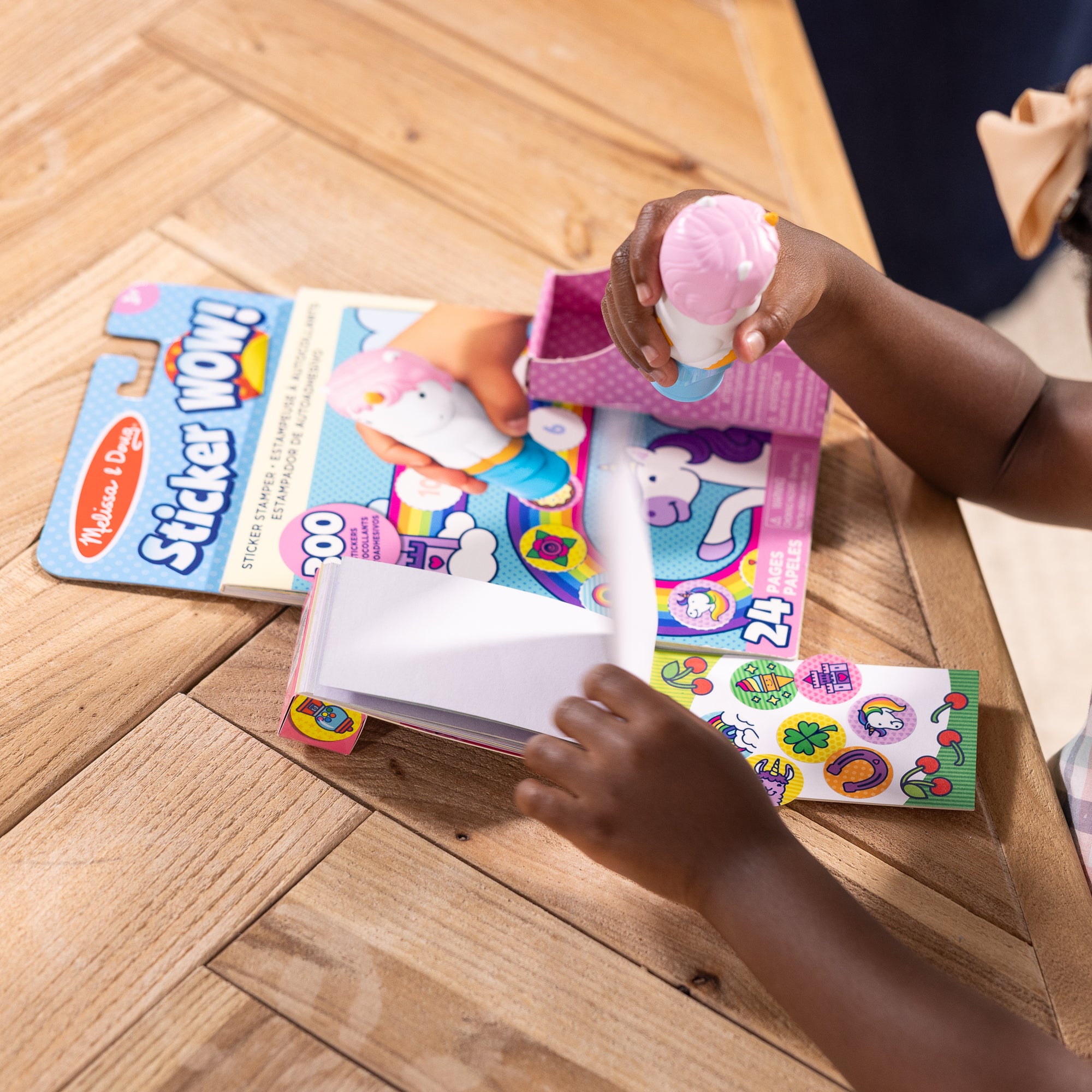 Melissa & Doug Sticker WOW!? Unicorn Bundle: Activity Pad & Sticker Stamper + Mini Activity Pad and 200 Refill Stickers - Image 8