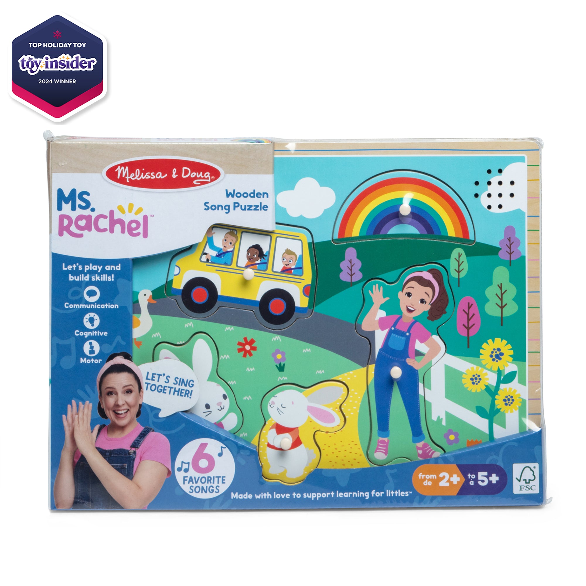 Melissa & Doug Ms. Rachel? Wooden Song Puzzle ?C 6 Pieces - Image 3