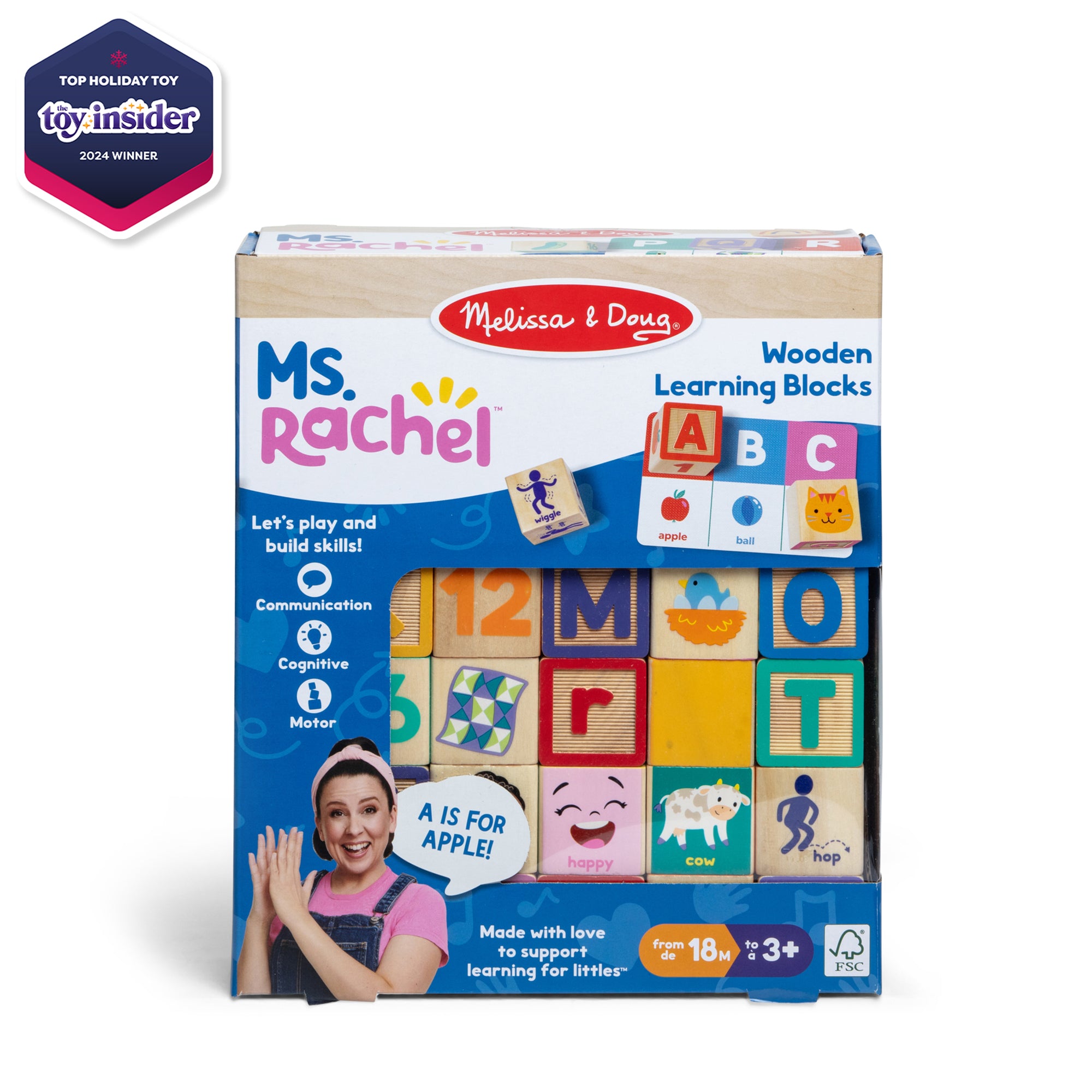 Melissa & Doug Ms. Rachel? Wooden Learning Blocks - Image 3