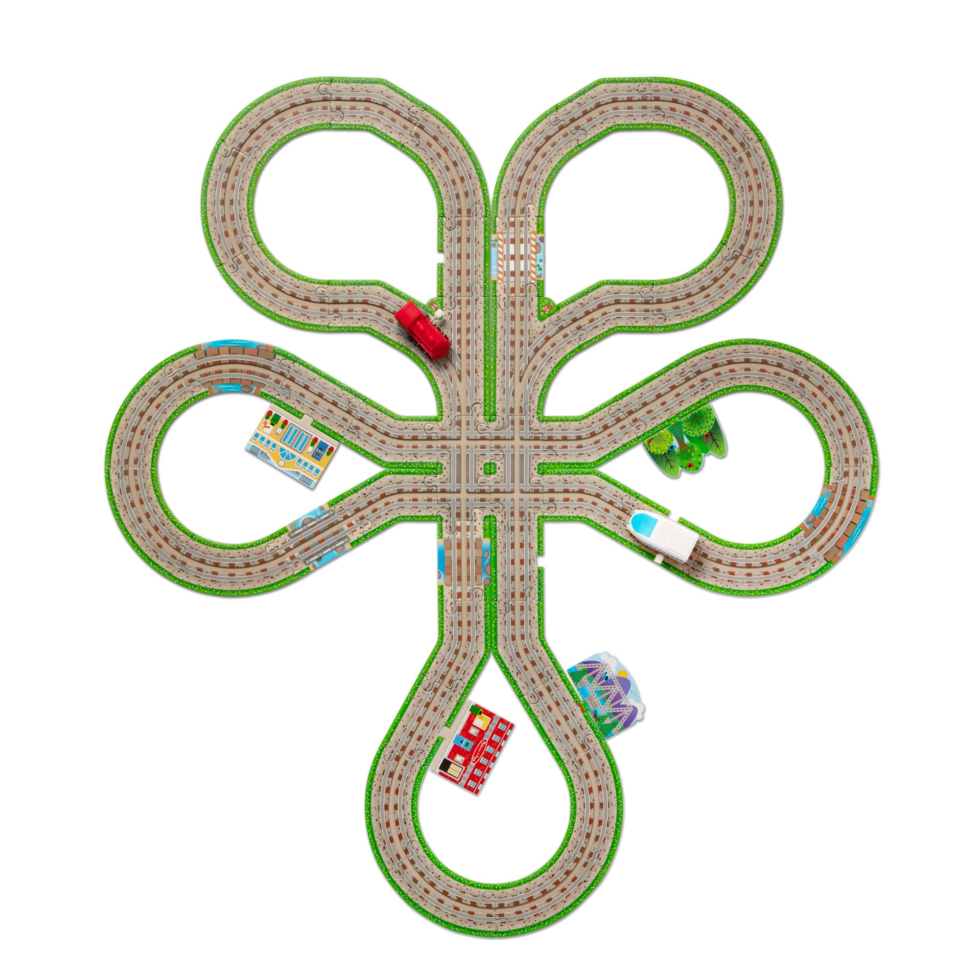 Melissa & Doug Design Your Own Railroad Floor Puzzle - Image 8