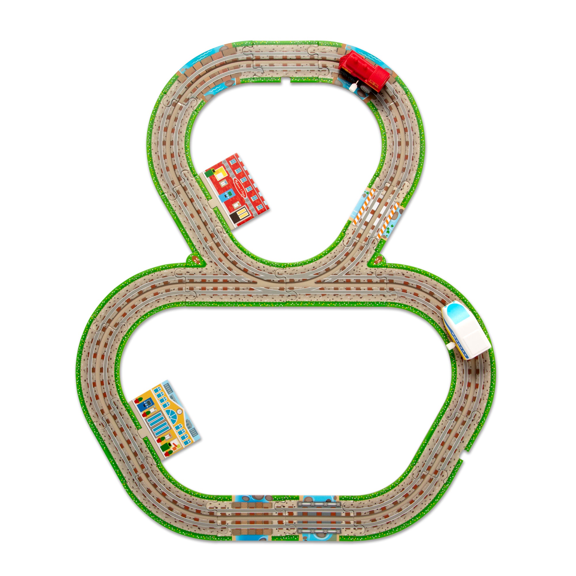 Melissa & Doug Design Your Own Railroad Floor Puzzle - Image 13