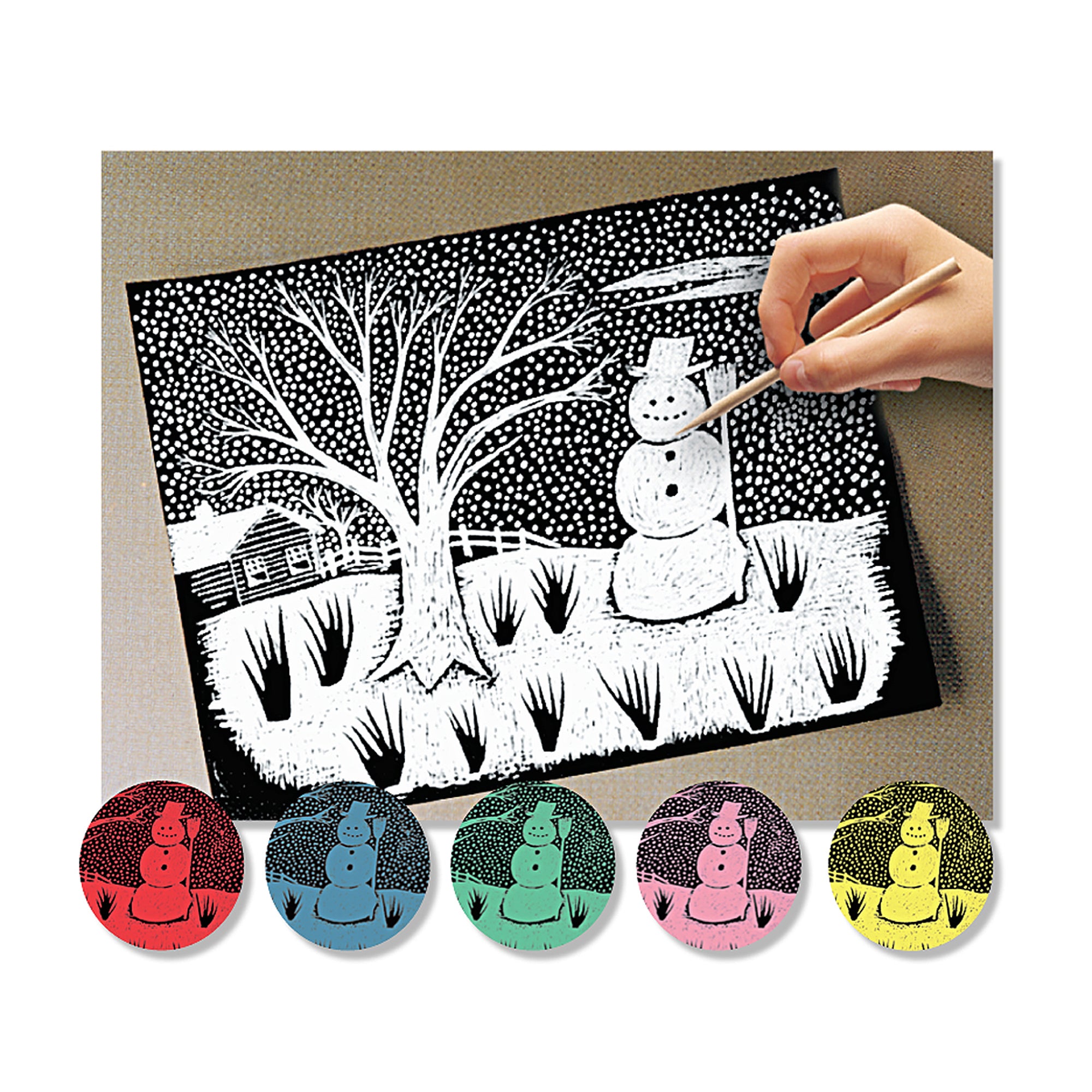 Melissa & Doug Scratch Art Paper - Solid Color Assortment (60 sheets)