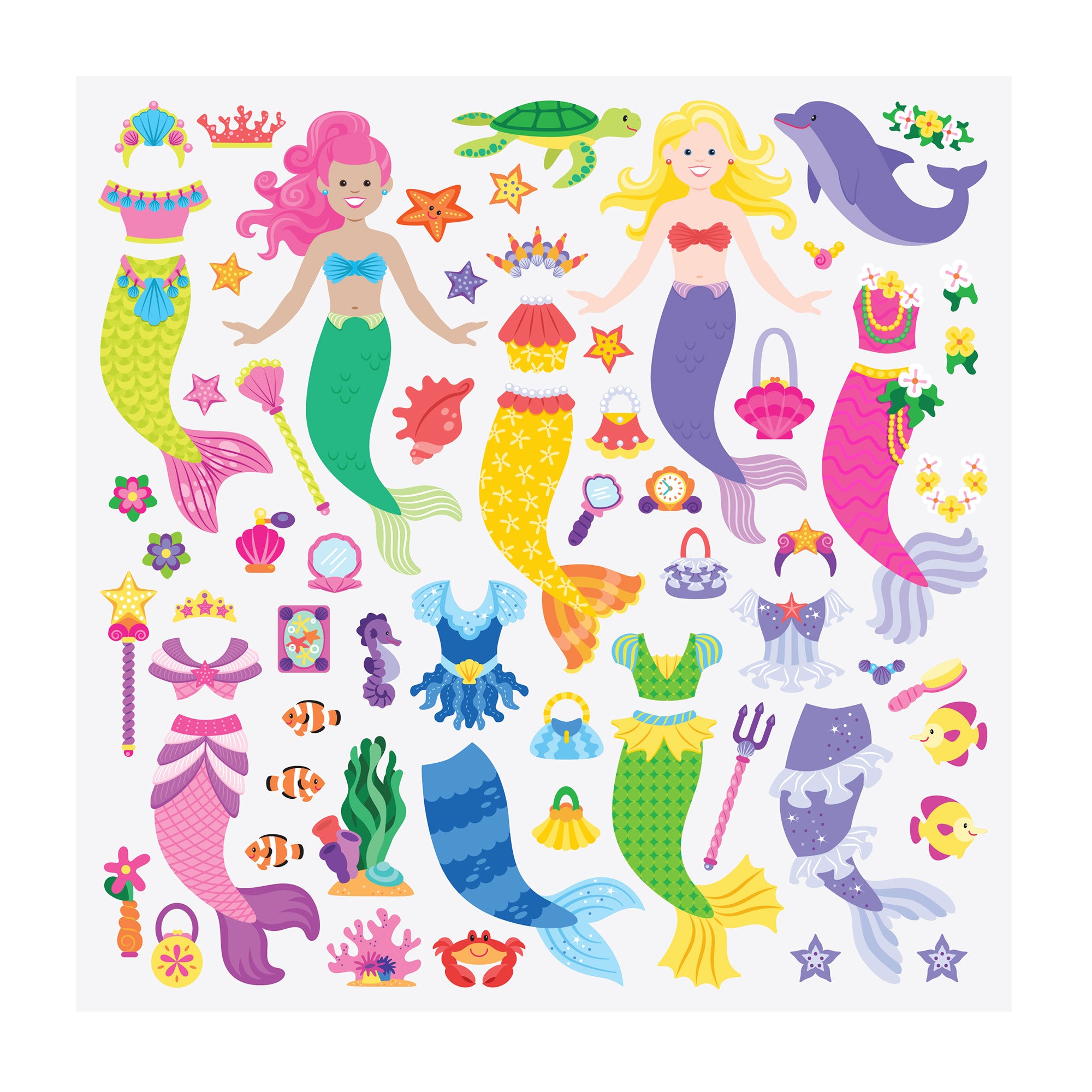 Melissa & Doug Puffy Sticker Play Set - Mermaid - Image 9