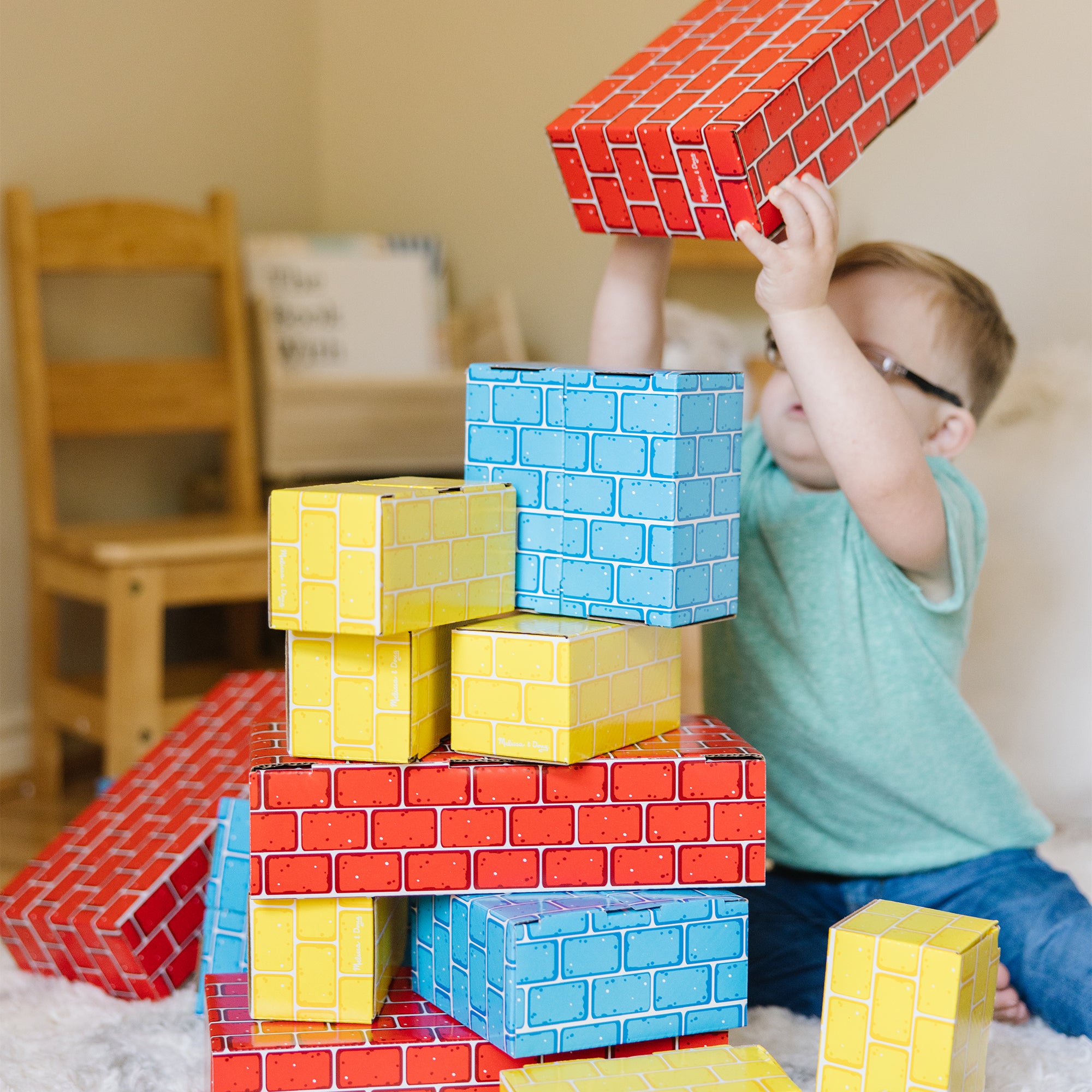 Melissa & Doug Jumbo Cardboard Blocks - 24 Pieces - Image 7