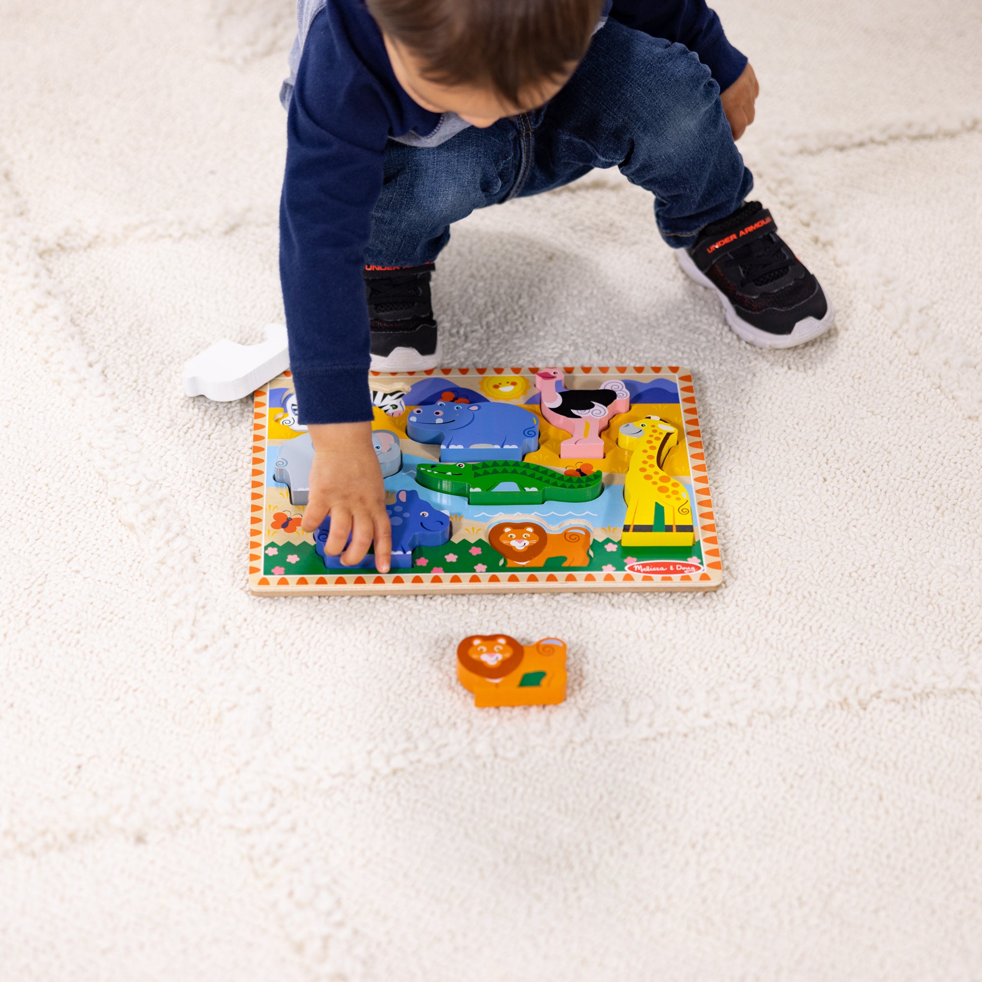 Melissa & Doug Safari Chunky Puzzle - 8 Pieces - Image 5