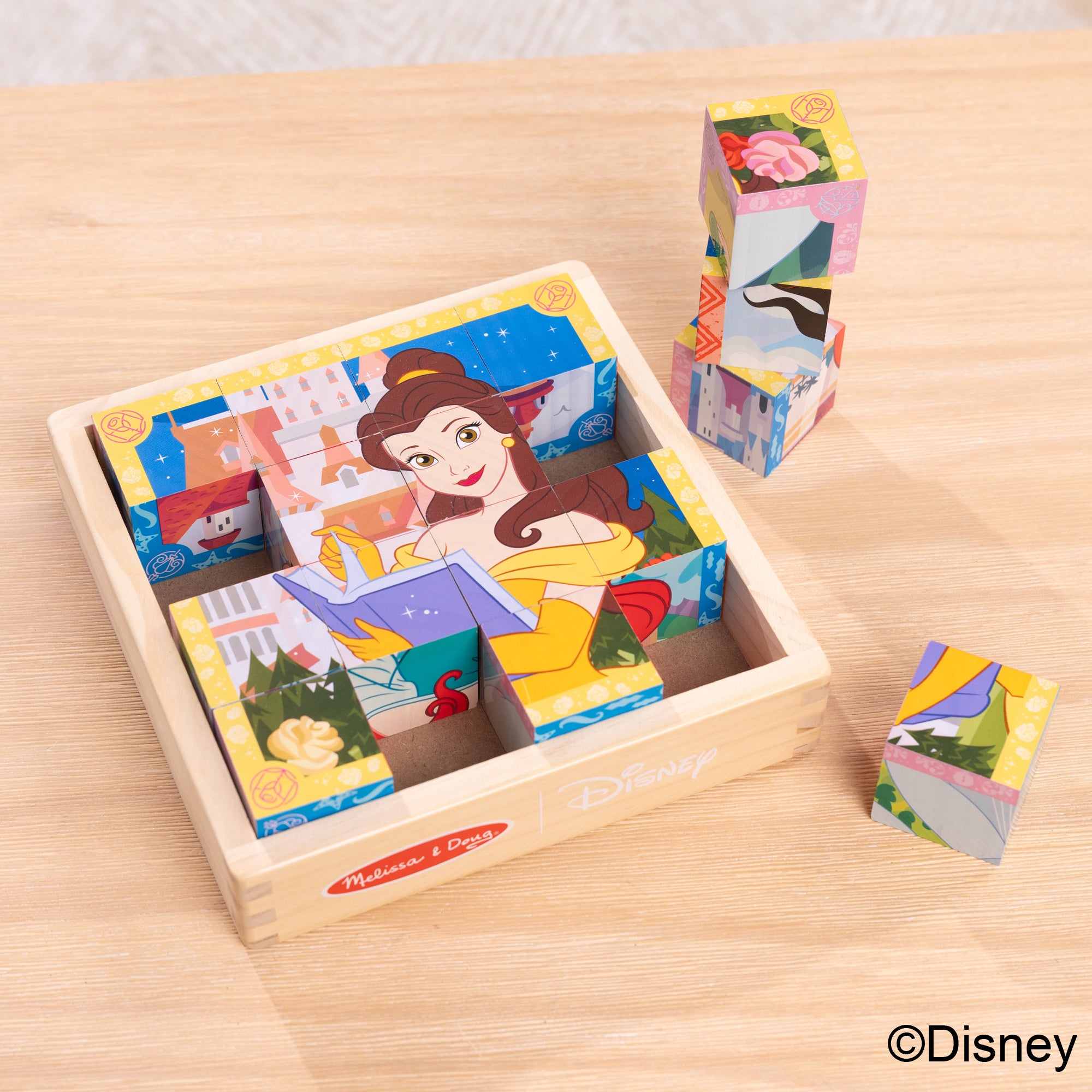 Melissa & Doug Disney Princess Wooden Cube Puzzle - Image 9