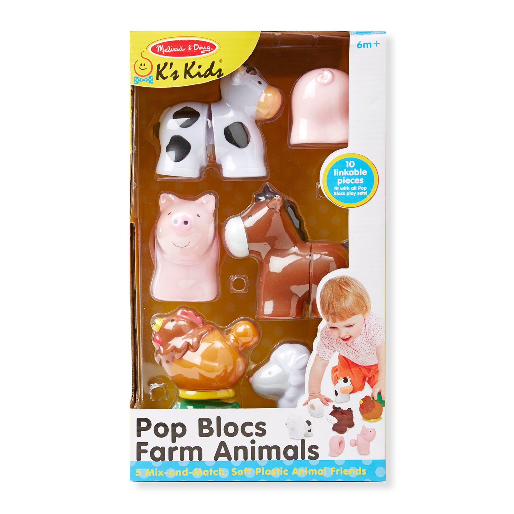 Melissa & Doug Pop Blocks Farm Animals - Image 3