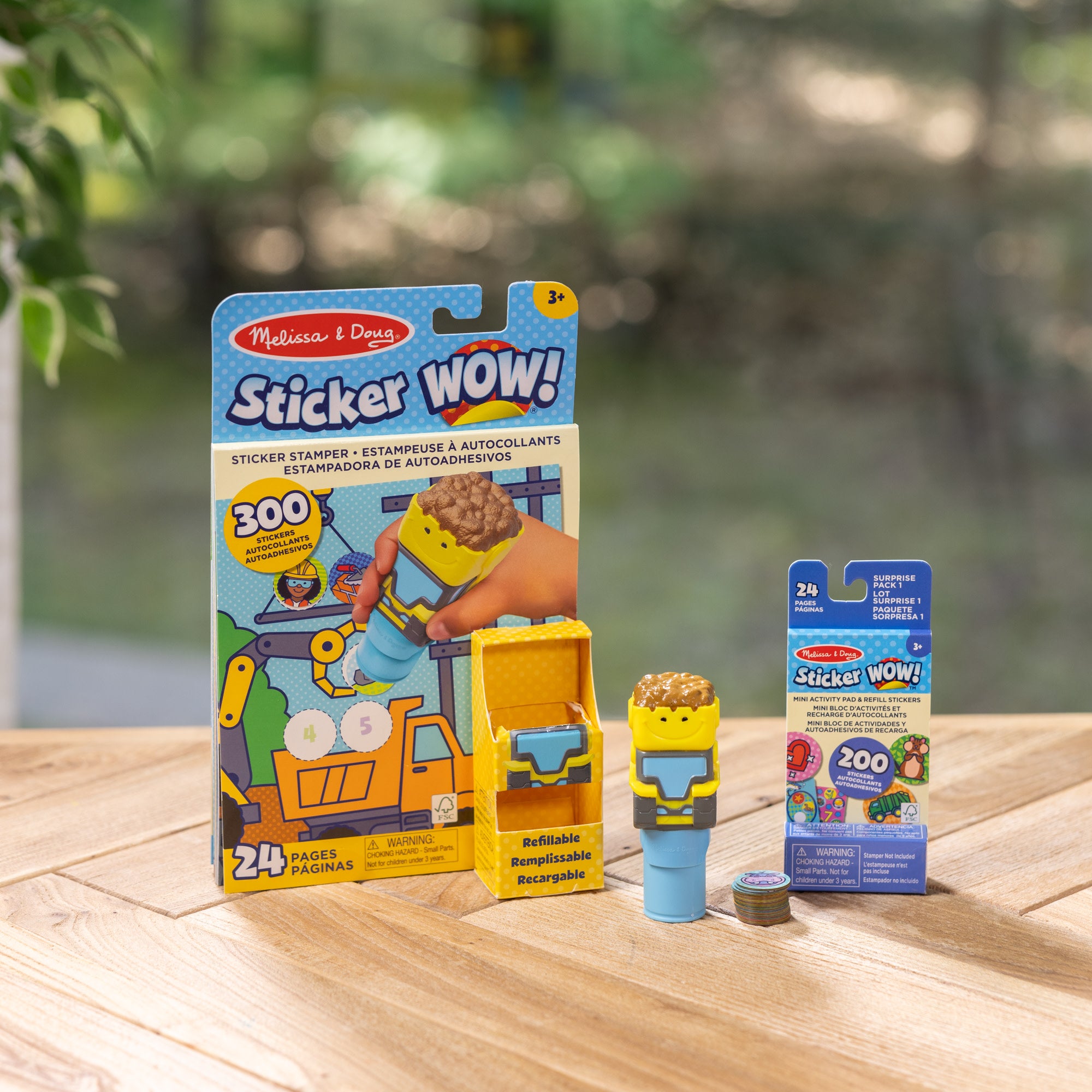 Melissa & Doug Sticker WOW!? Bulldozer Bundle: Activity Pad & Sticker Stamper + Mini Activity Pad and 200 Refill Stickers - Image 9