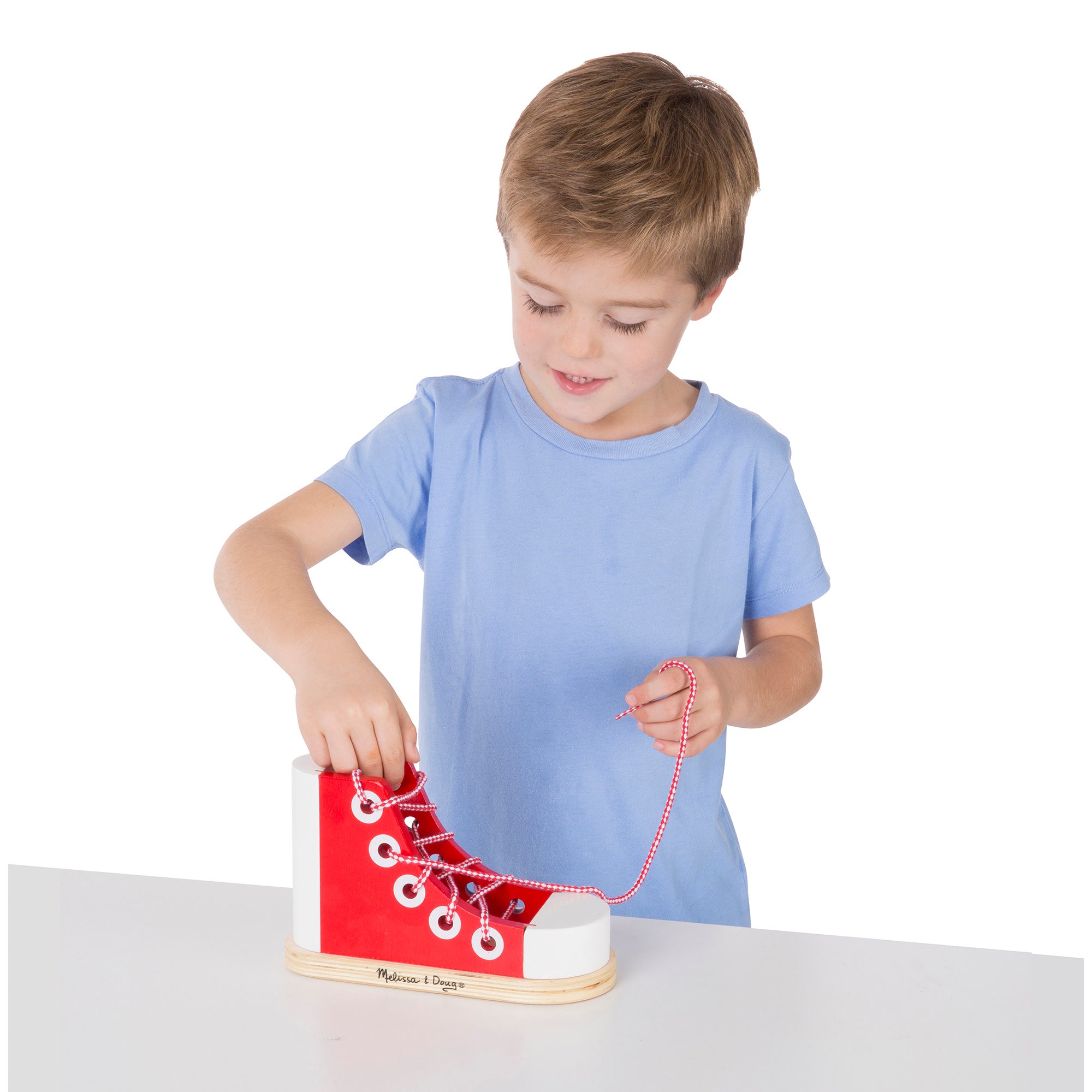 Melissa & Doug Wooden Lacing Shoe - Image 8