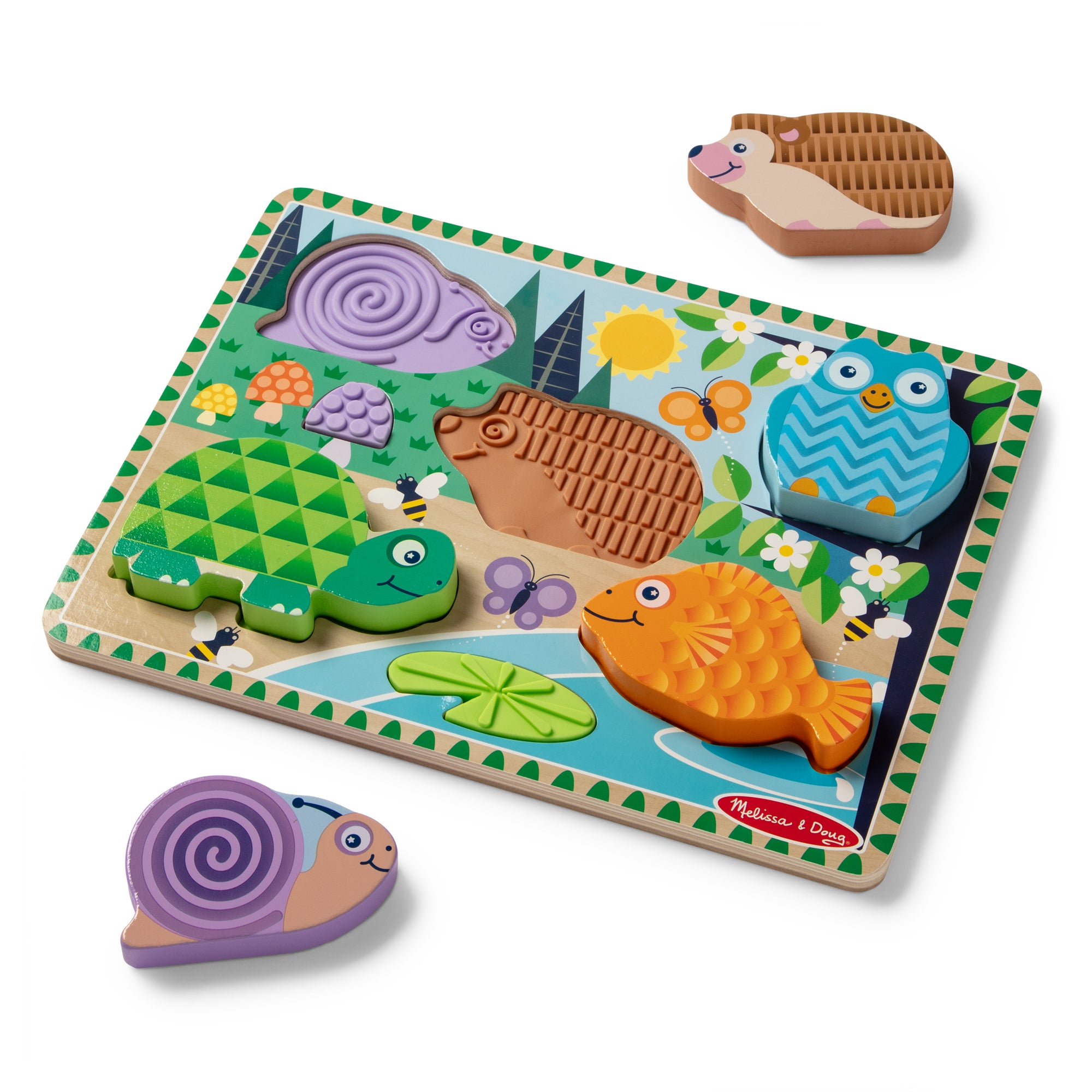 Melissa & Doug Forest Friends Touch & Feel Puzzle - Image 4