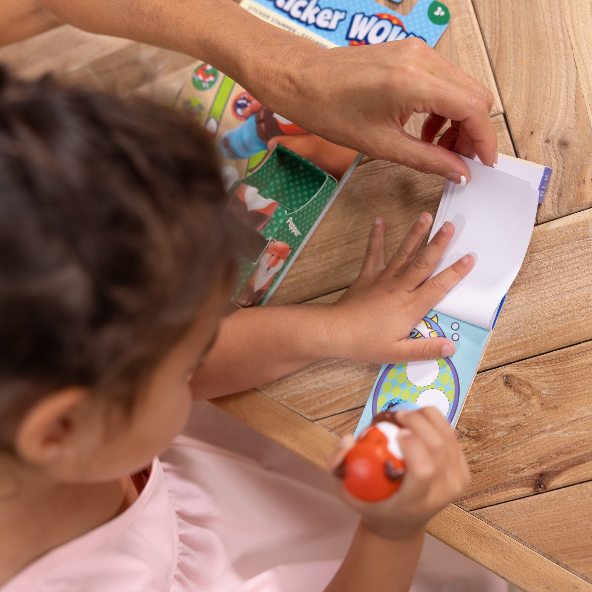Melissa & Doug Sticker WOW!? Fox Bundle: Activity Pad & Sticker Stamper + Mini Activity Pad and 200 Refill Stickers - Image 9