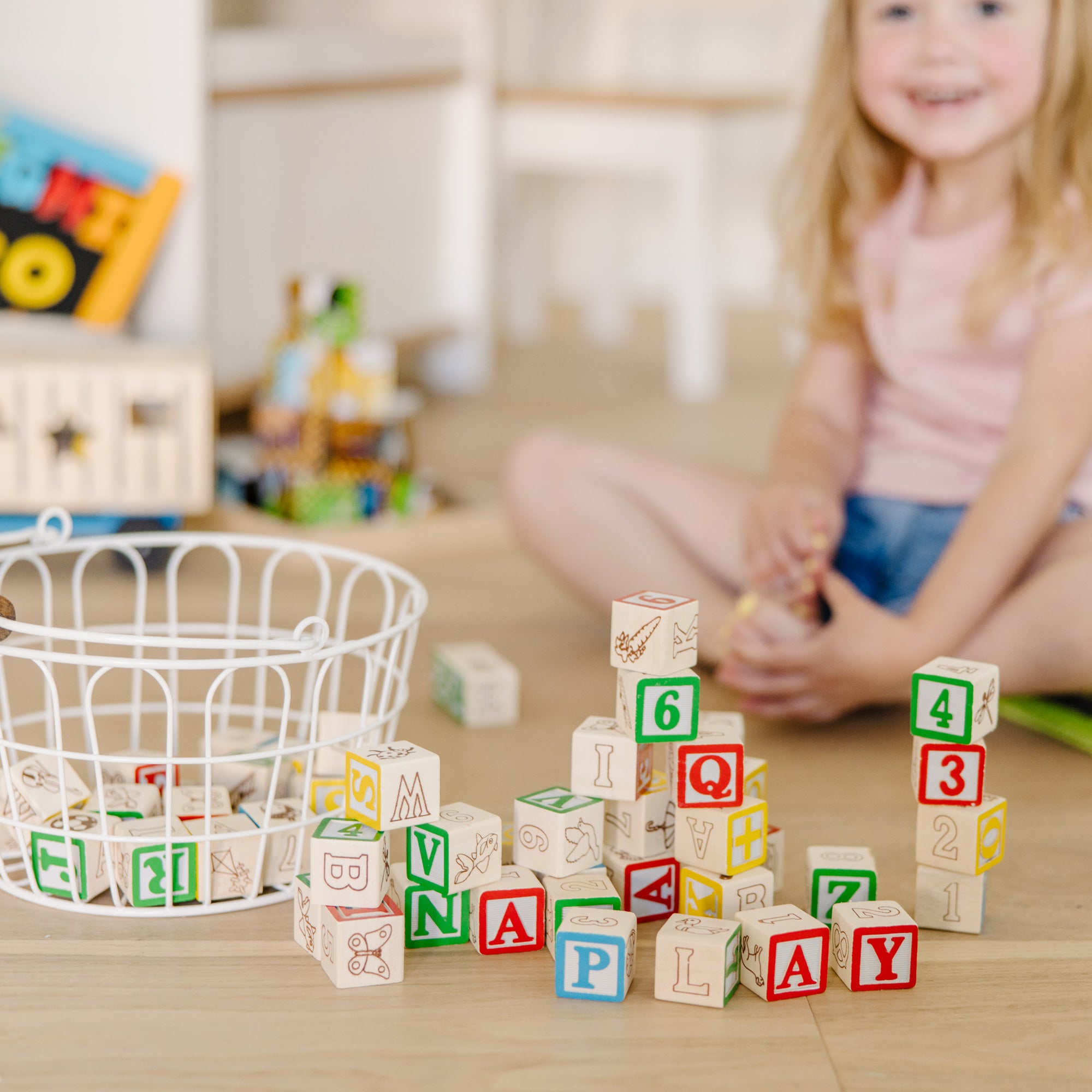 Melissa & Doug Wooden ABC/123 Blocks - Image 2