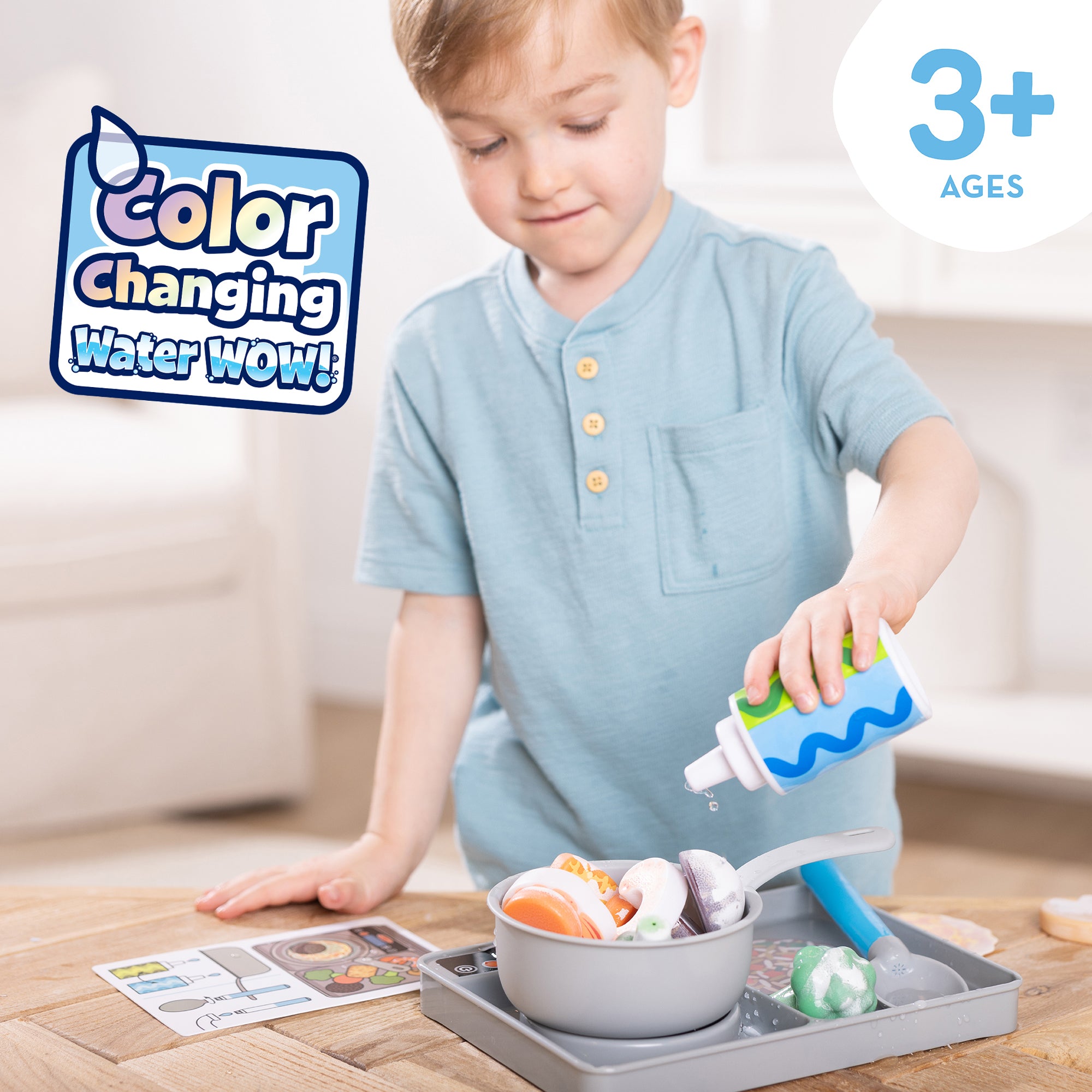 Melissa & Doug Simmer & Stir Stovetop Play Set with Color Changing Water WOW! - Image 9