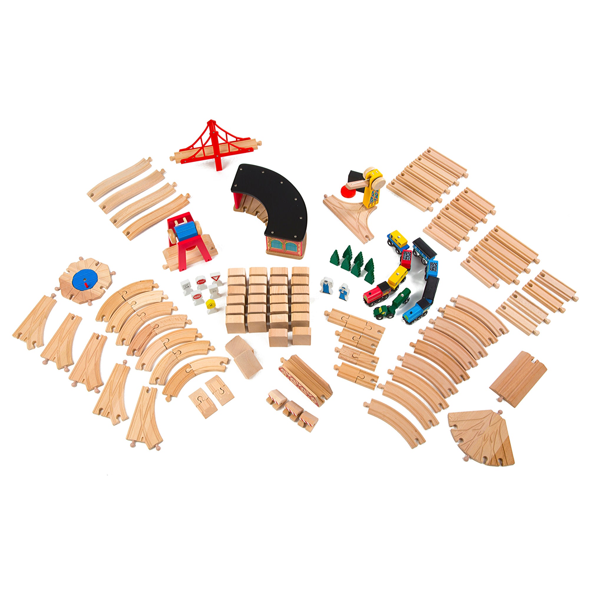 Melissa & Doug Wooden Railway Set - Image 3