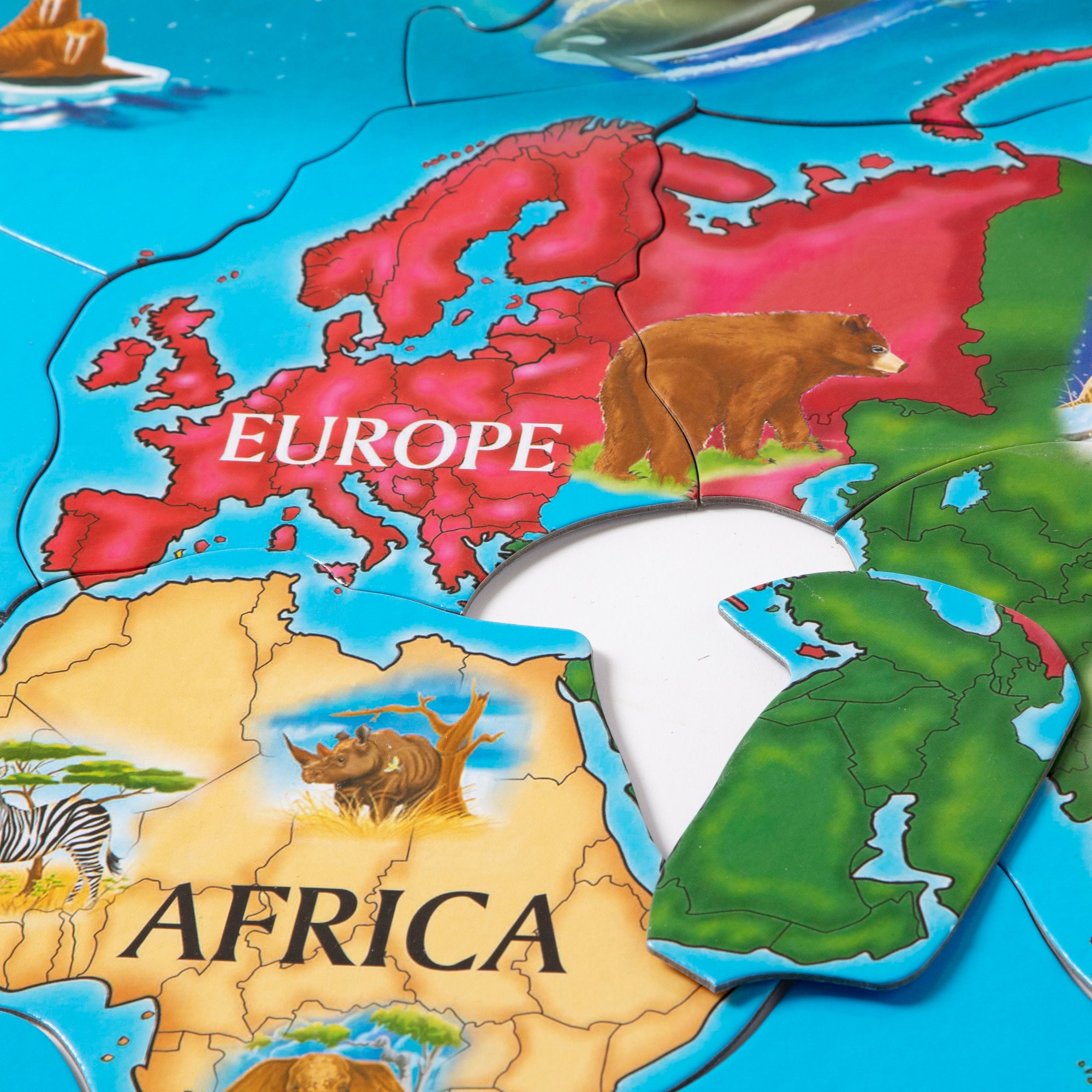 Melissa & Doug World Map Floor Puzzle - 33 Pieces - Image 2