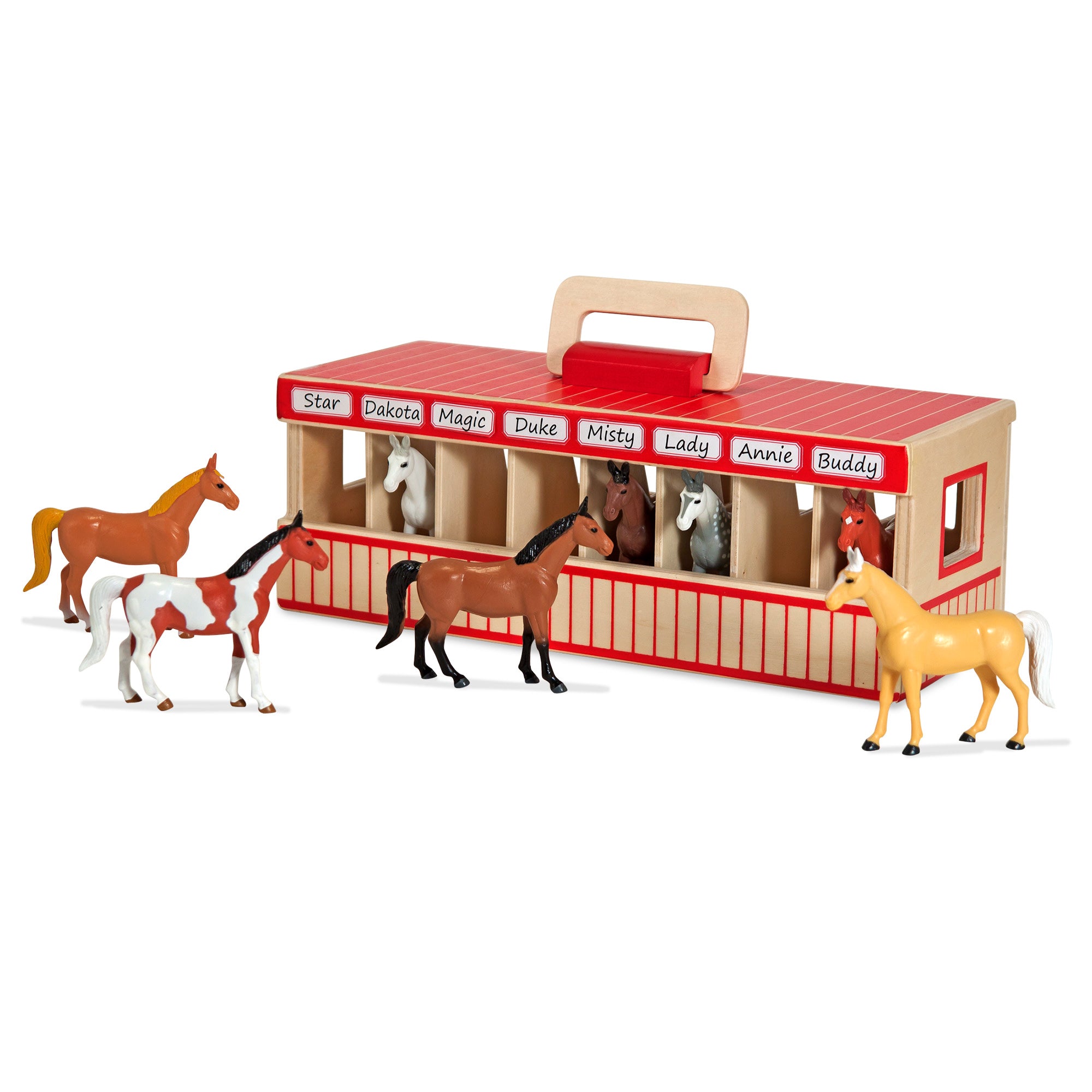 Melissa & Doug Take-Along Show-Horse Stable - Image 4