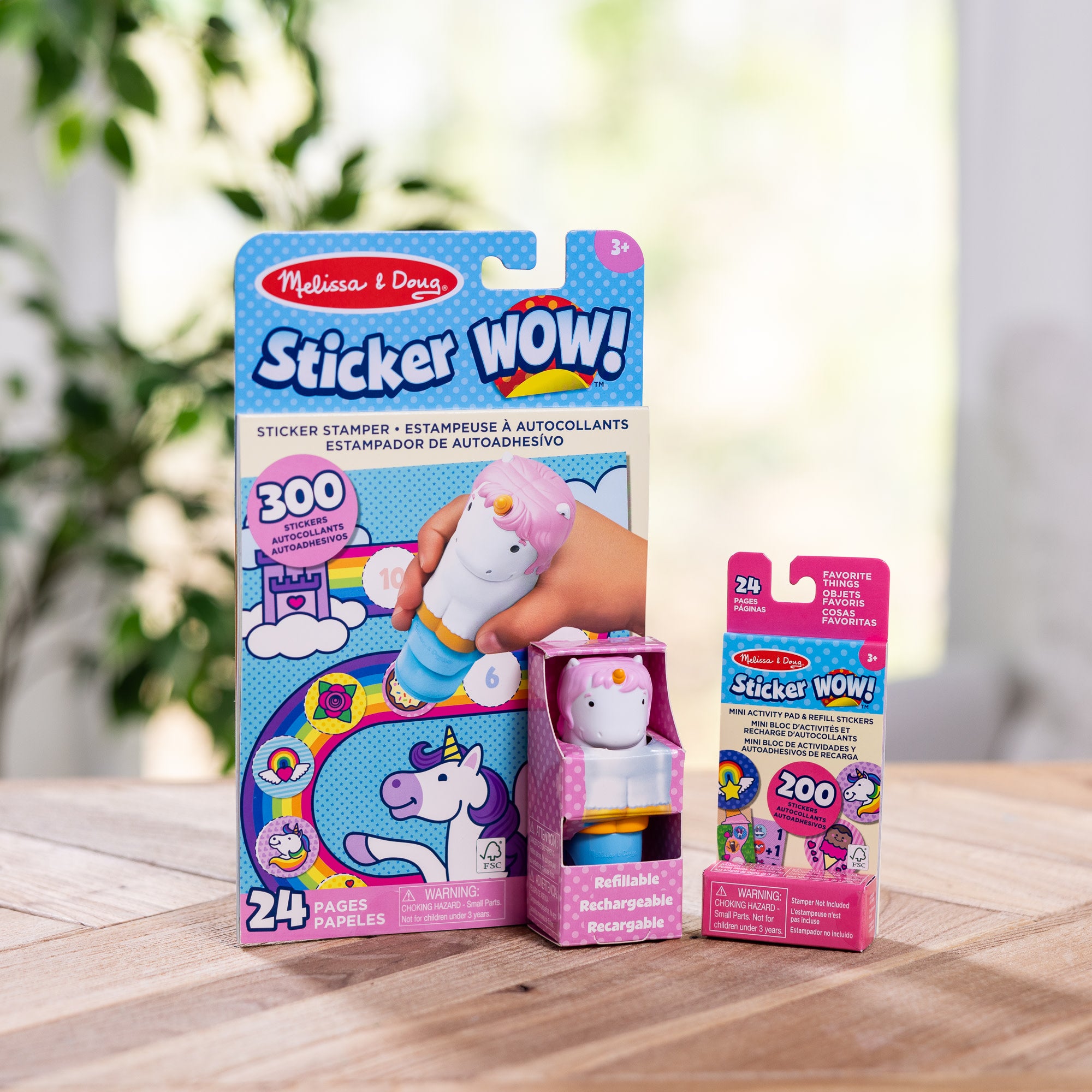 Melissa & Doug Sticker WOW!? Unicorn Bundle: Activity Pad & Sticker Stamper + Mini Activity Pad and 200 Refill Stickers - Image 5