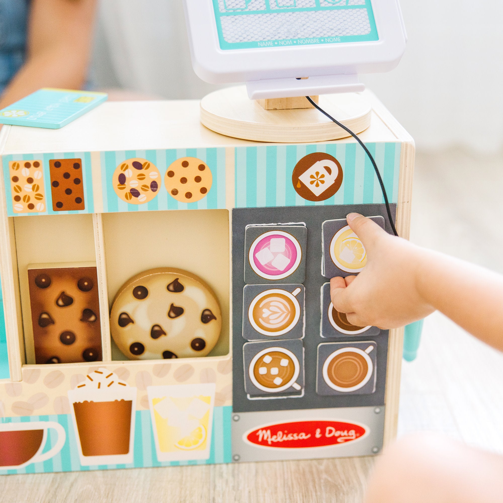 Melissa & Doug Wooden Cafe Barista Coffee Shop - Image 5