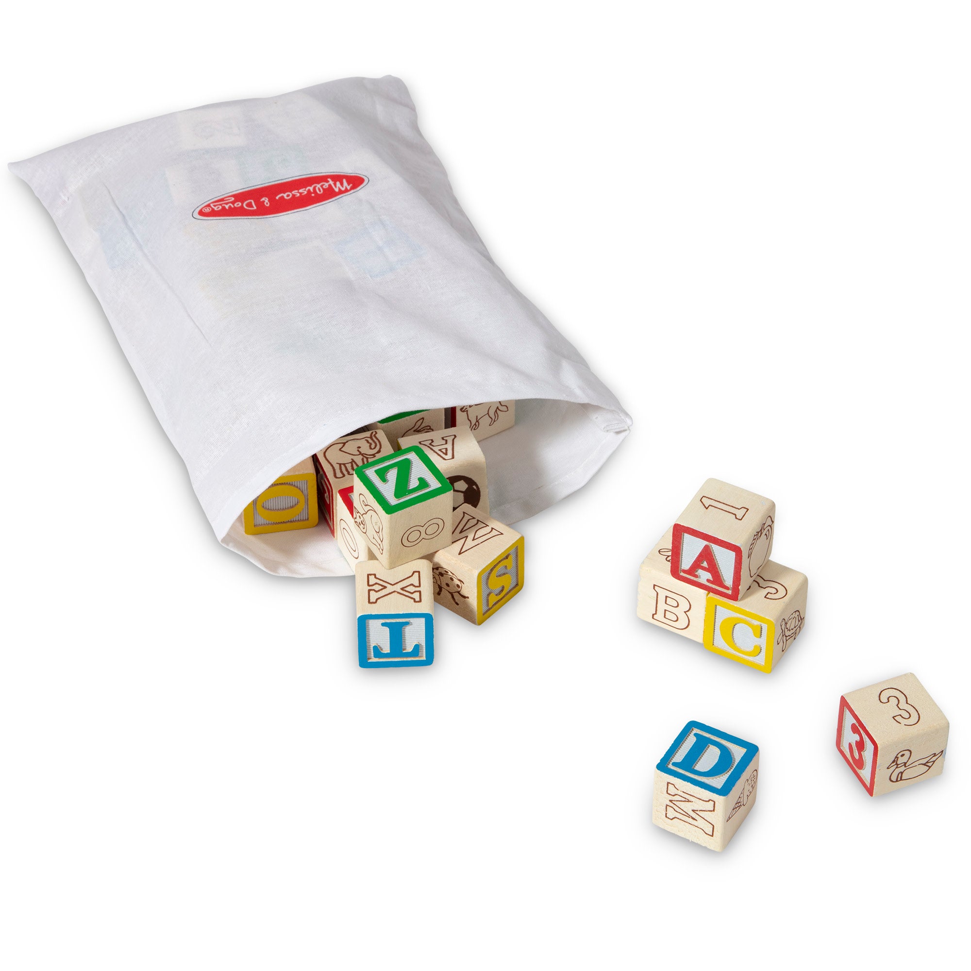 Melissa & Doug Wooden ABC/123 Blocks - Image 7