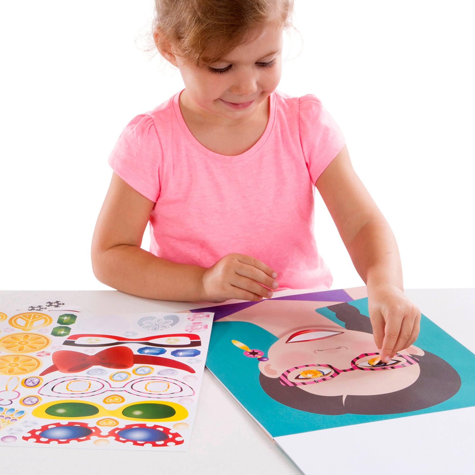 Melissa & Doug Make-a-Face Sticker Pad - Fashion Faces - Image 7