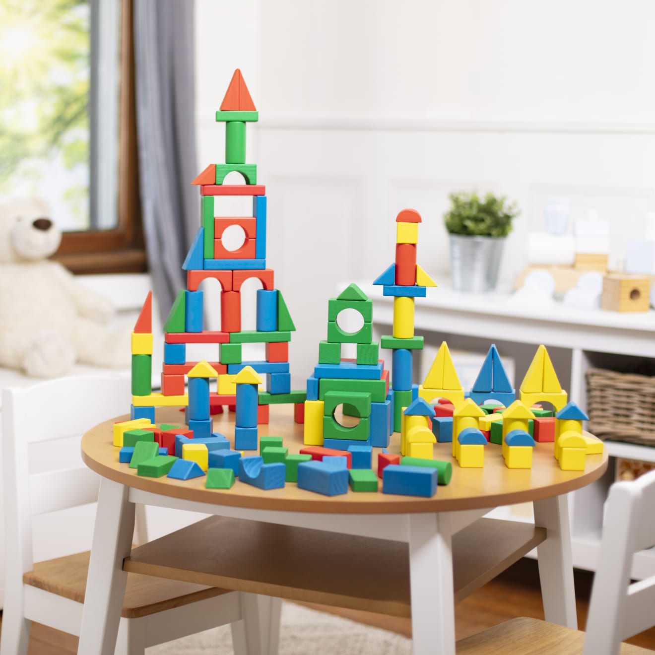 Melissa & Doug 200 Piece Wood Blocks Set - Image 9