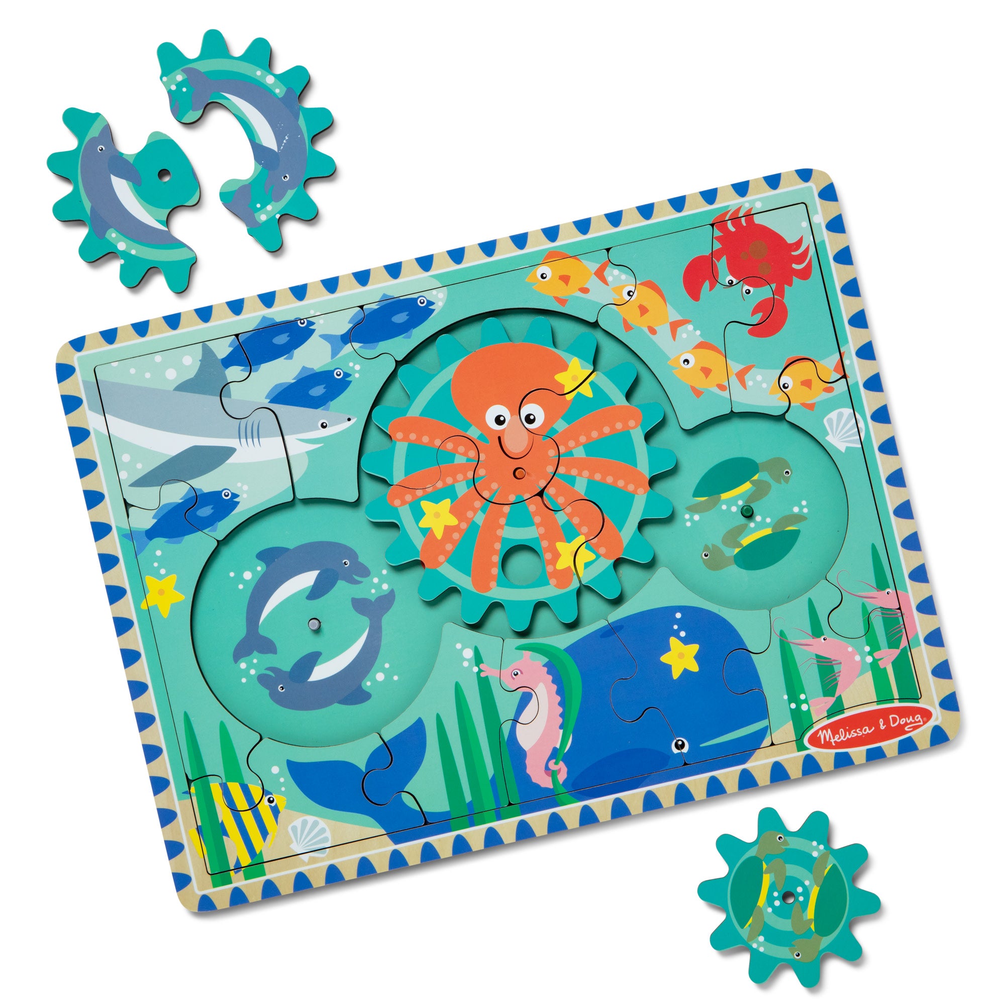 Melissa & Doug Wooden Underwater Gear Puzzle ?C 18 Pieces