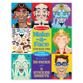 Melissa & Doug Make-a-Face Sticker Pad - Crazy Characters