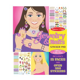 Melissa & Doug Sticker Pad - Jewelry & Nails Glitter Collection