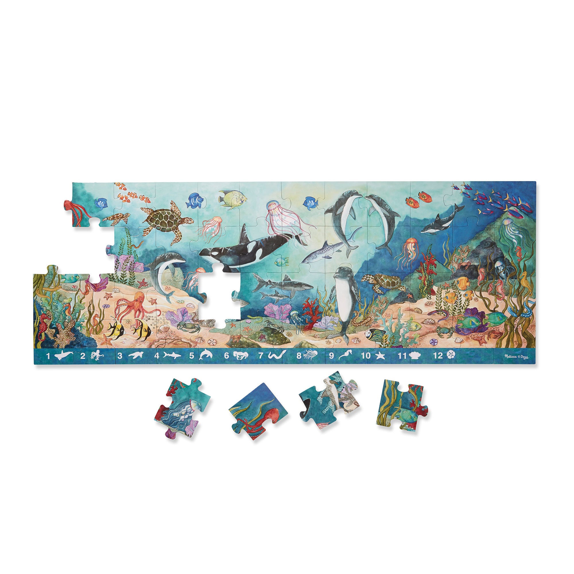 Melissa & Doug Search & Find Beneath the Waves Floor Puzzle - 48 Pieces - Image 8