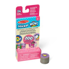 Melissa & Doug Sticker WOW!? Mini Activity Pad & Refill Stickers - Favorite Things (200+ Stickers, Stamper Not Included)